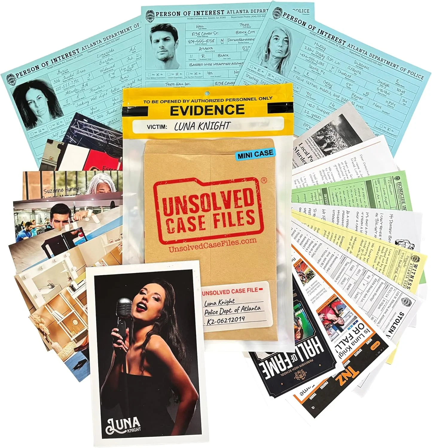 Juego de Mesa Unsolved Case Files Quick Play: Who Murdered Luna Knight?