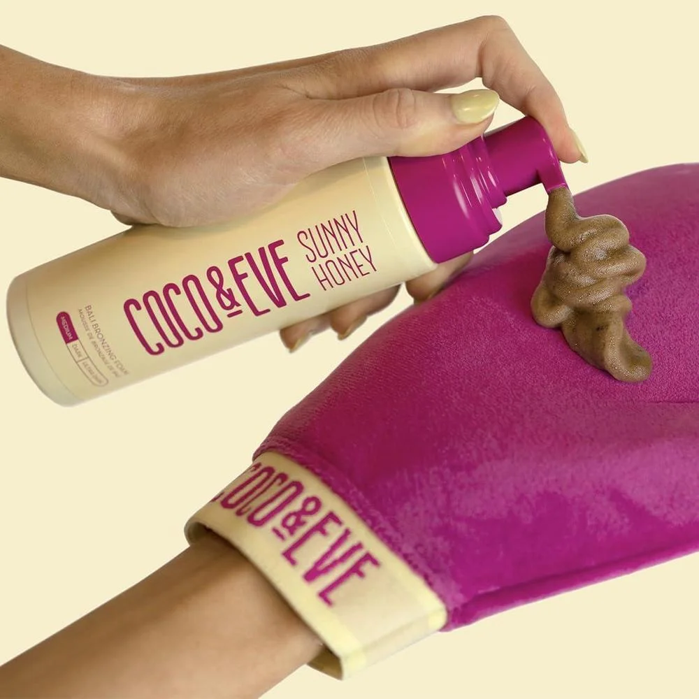 Kit Mousse Autobronceadora Oscura, Loción Bronceadora Instantánea sin Sol con Guante