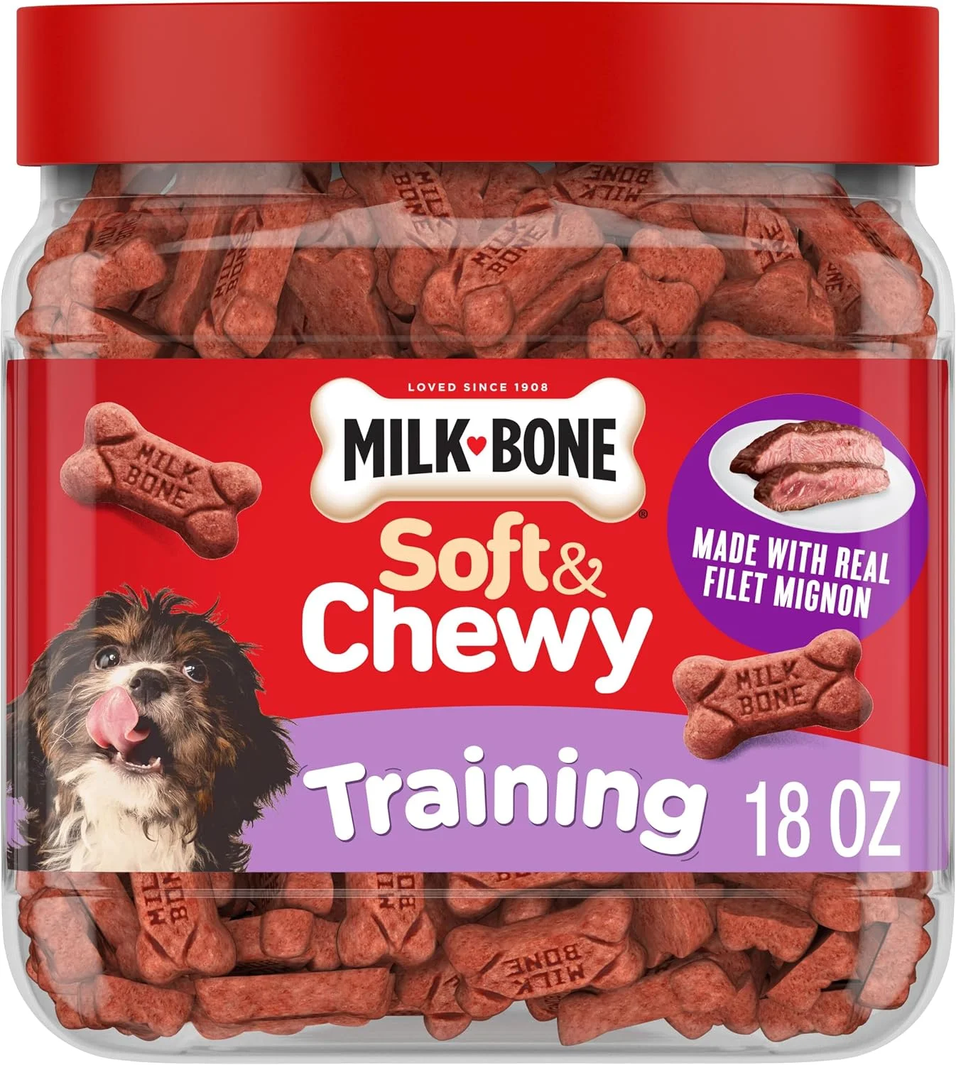 Premios para perros Milk-Bone Soft & Chewy tamaño mini, bolsa 18 oz