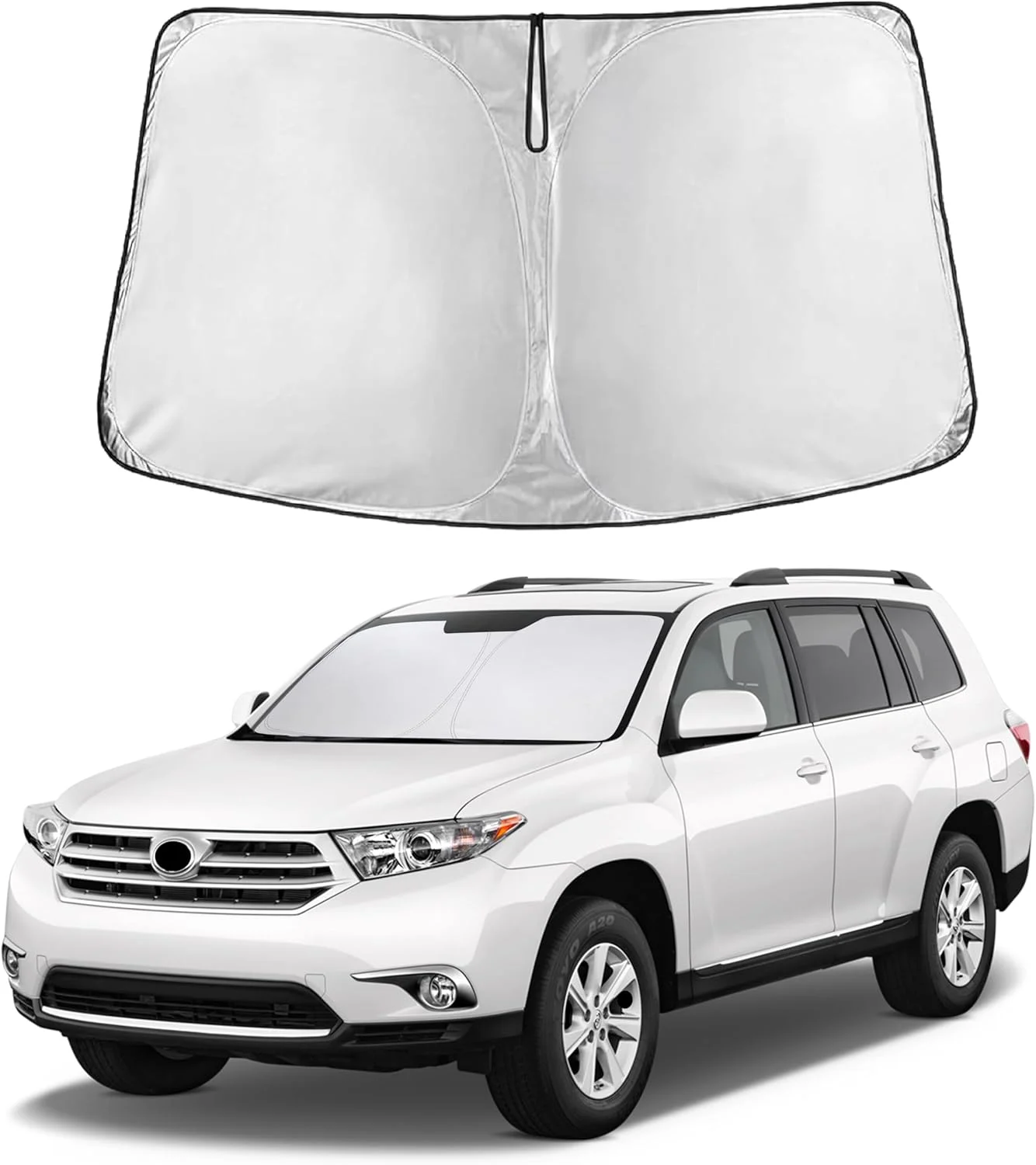 Parasol para parabrisas EcoNour compatible con Toyota Highlander 2008-2013