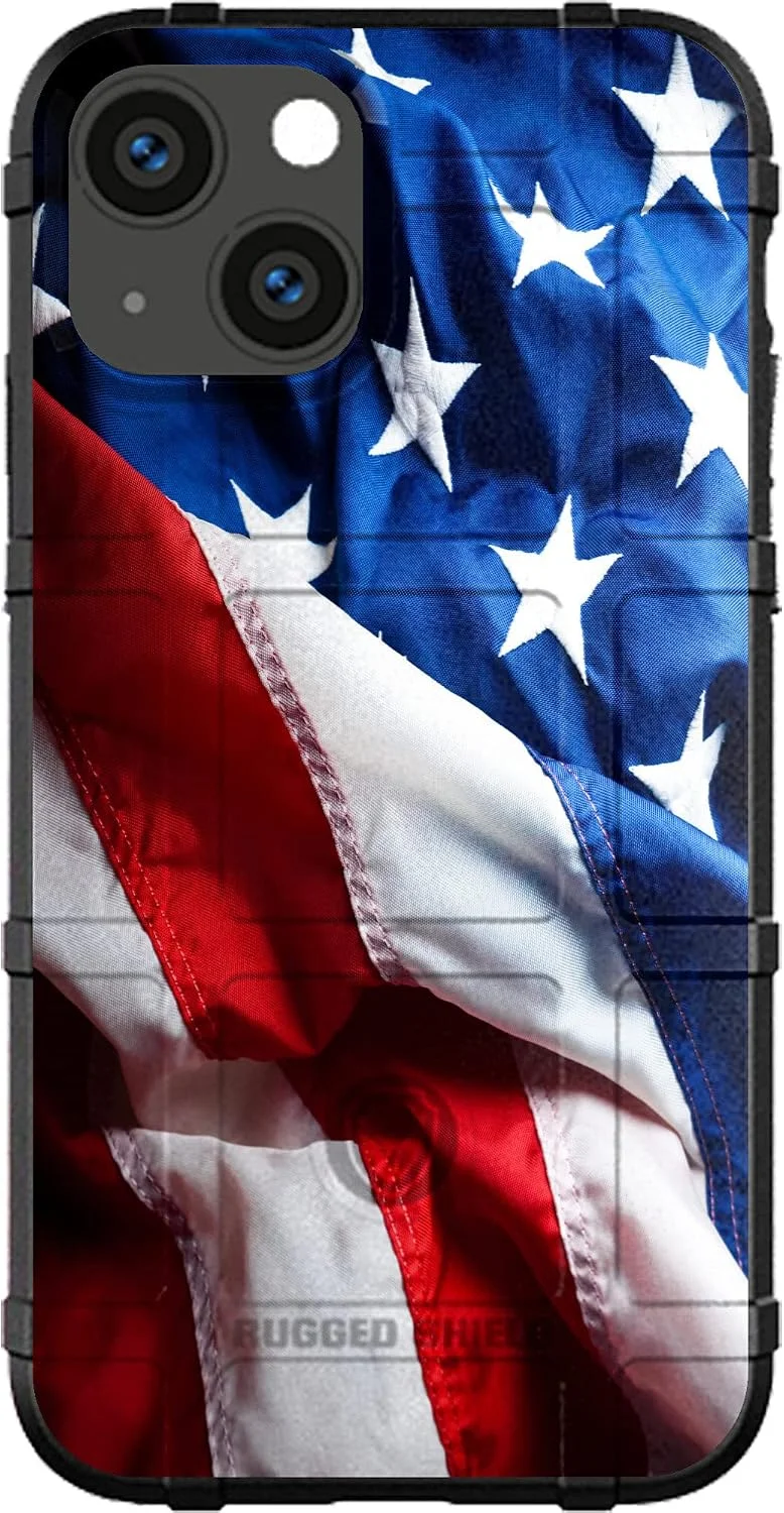 Funda para iPhone 13 Mini EGO TACTICAL Rugged Shield con bandera estadounidense