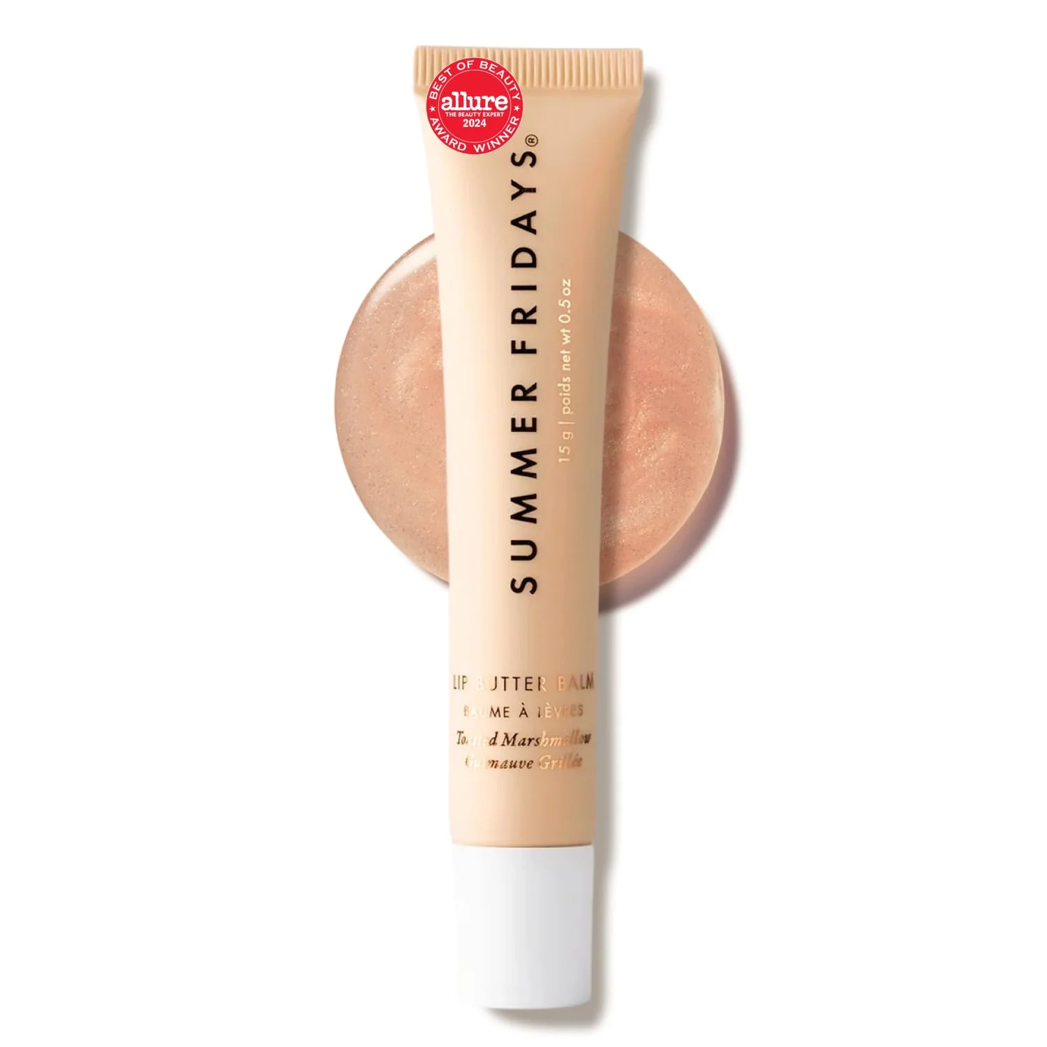 Bálsamo labial Summer Fridays Lip Butter Balm Toasted Marshmallow vegano 0.5 oz