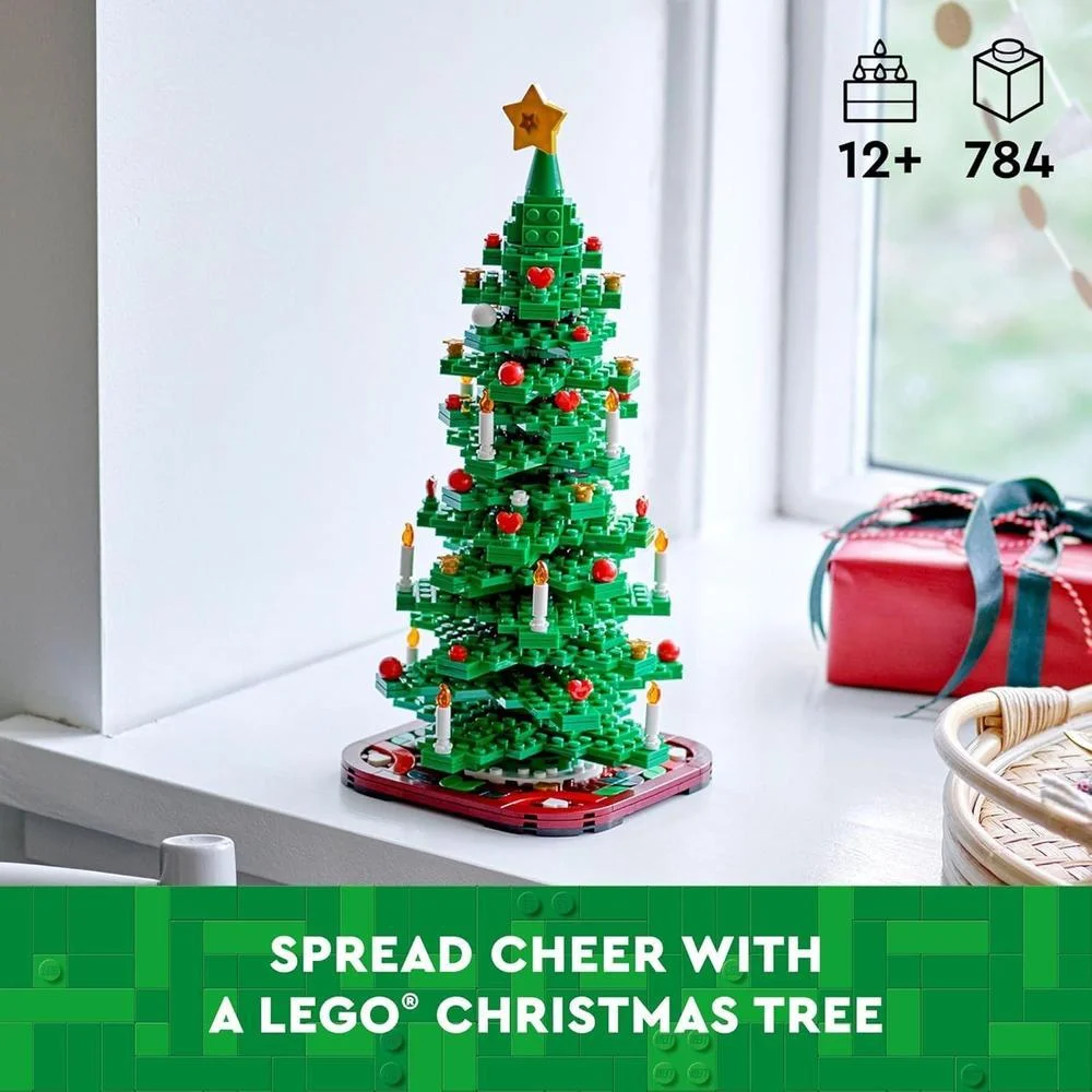 LEGO Árbol de Navidad, juguete de construcción para niños y niñas a partir de 12 años, mini decoración navideña para el hogar