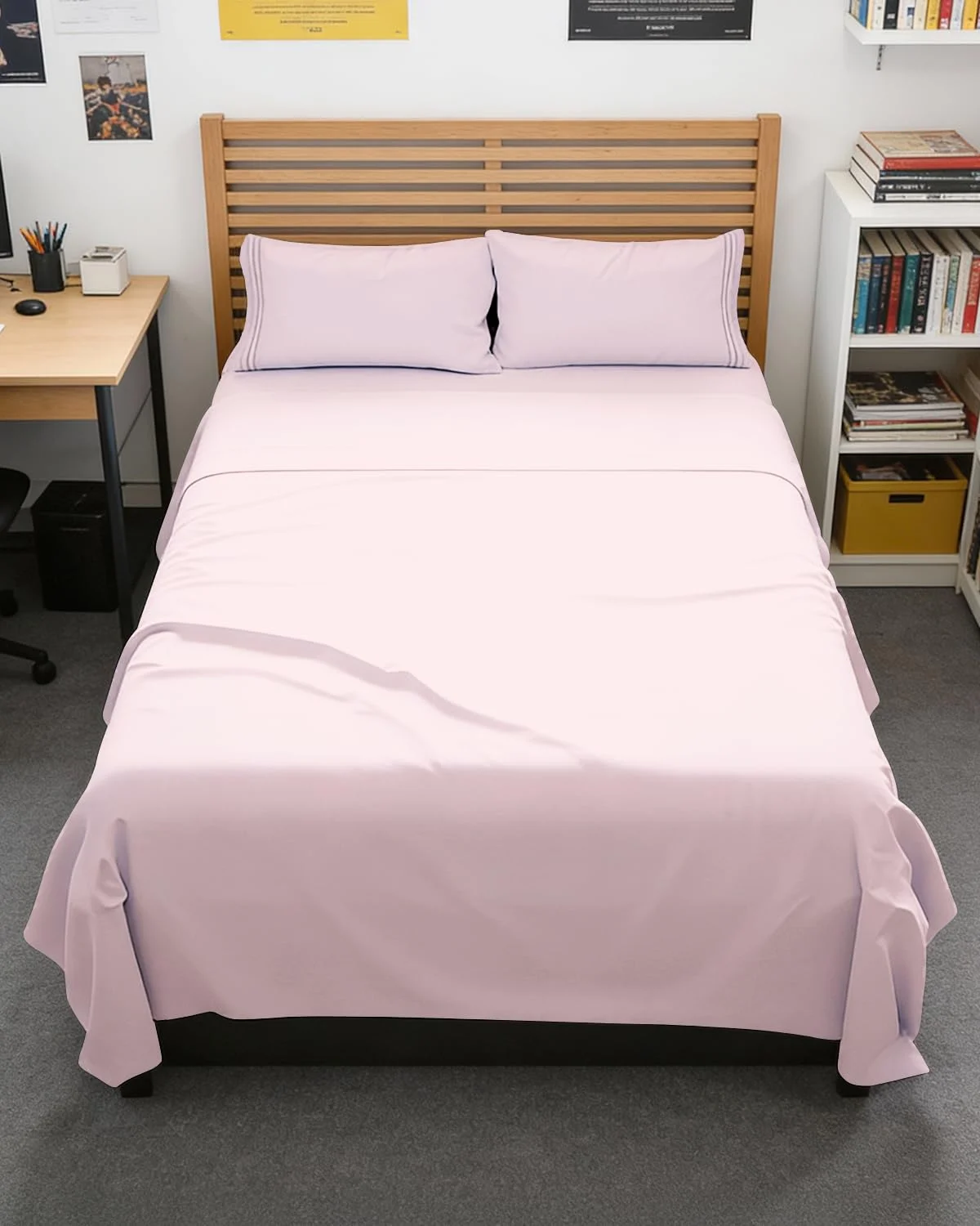 Juego de sábanas Full XL 4 piezas Cgk unlimited rosa lavanda