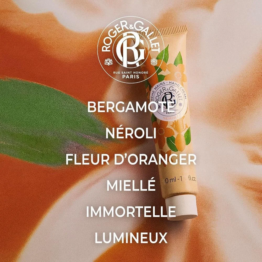 ROGER & GALLET Crema hidratante de manos y uñas para piel seca con manteca de karité y aceite de almendras, fórmula no grasa
