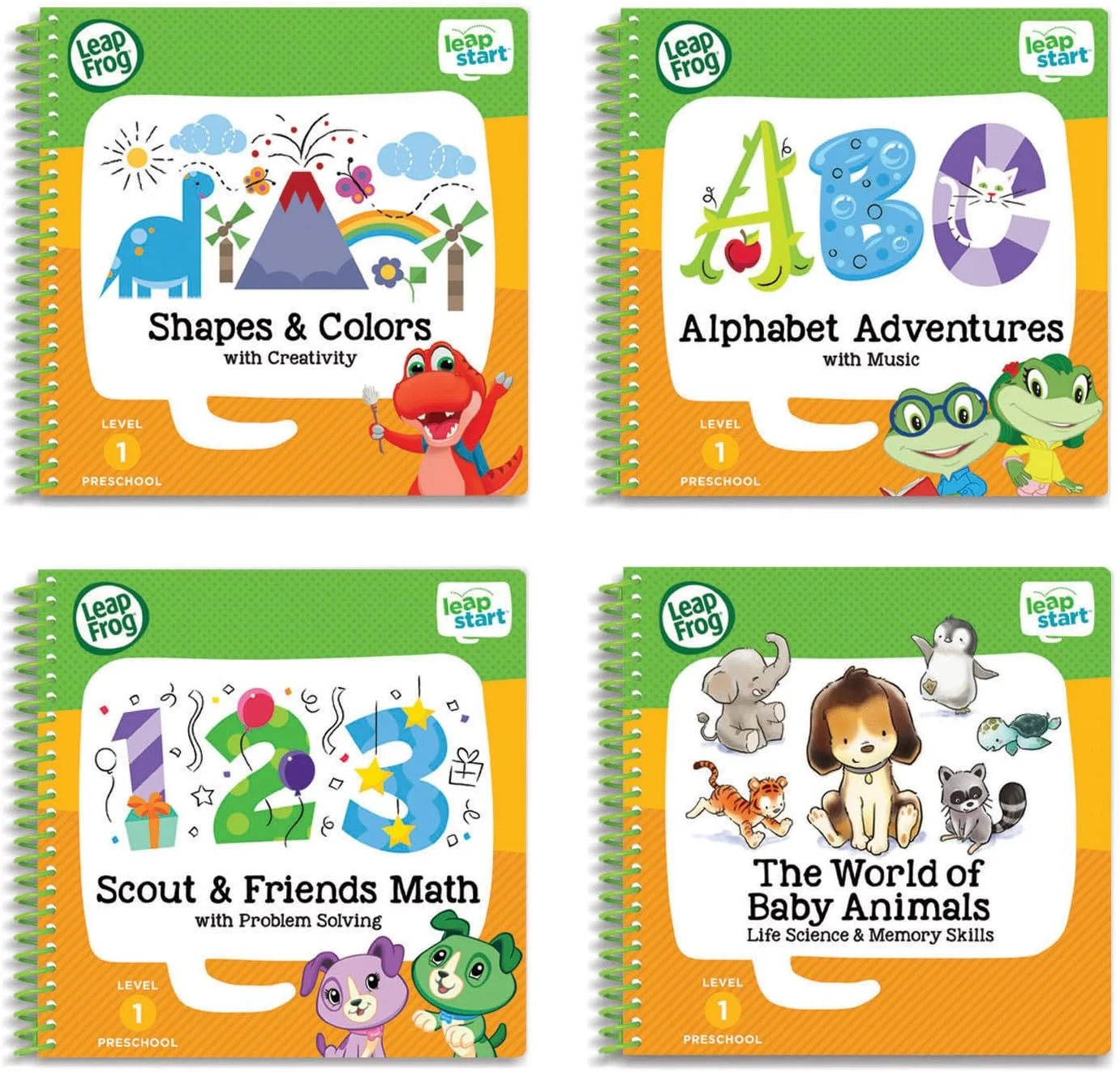 Computadora didáctica LeapFrog LeapStart Preschool 4-in-1 Activity Book Bundle