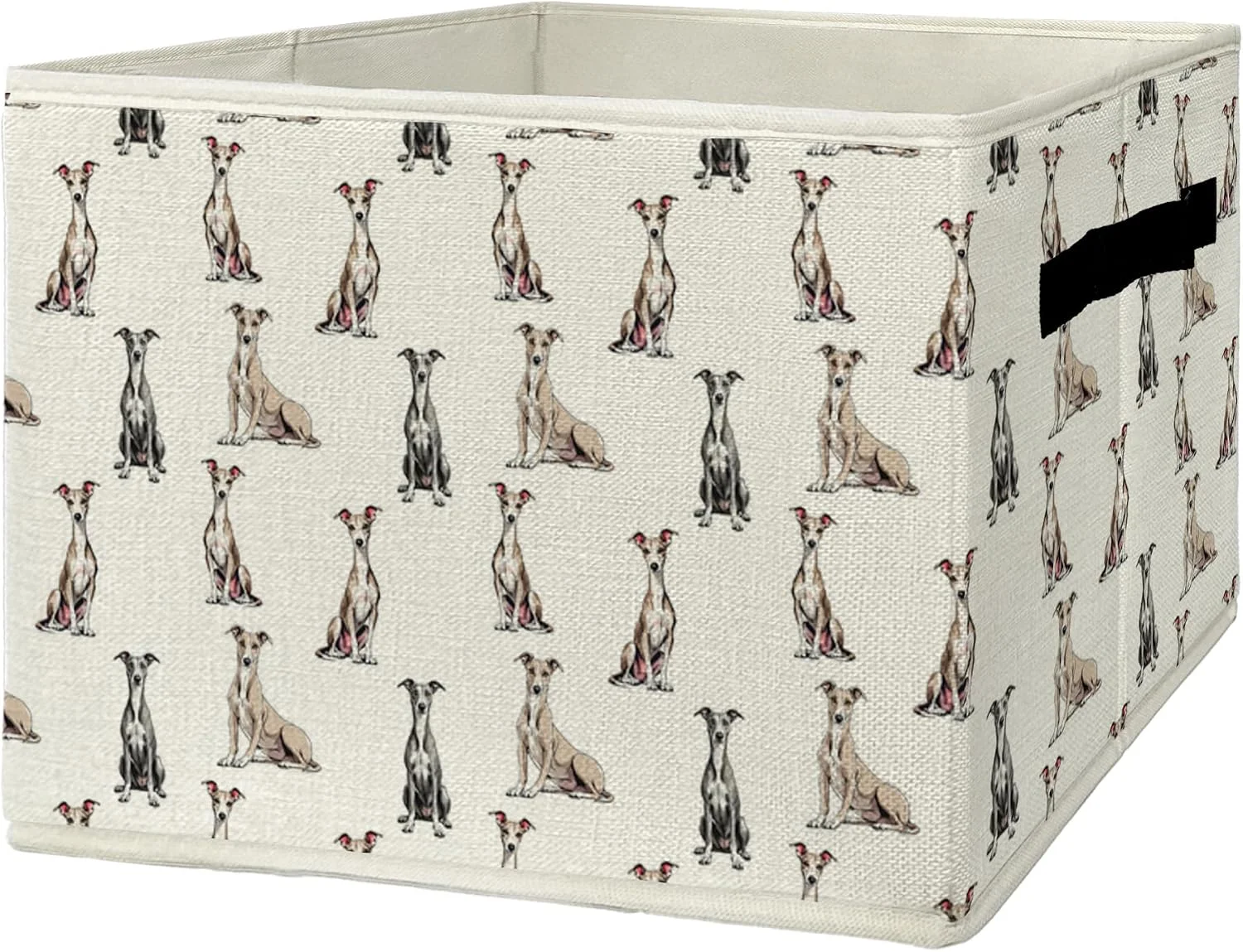 Caja organizadora plegable Egbtl con asas, diseño Greyhound 14 x 11 x 10.2 pulgadas