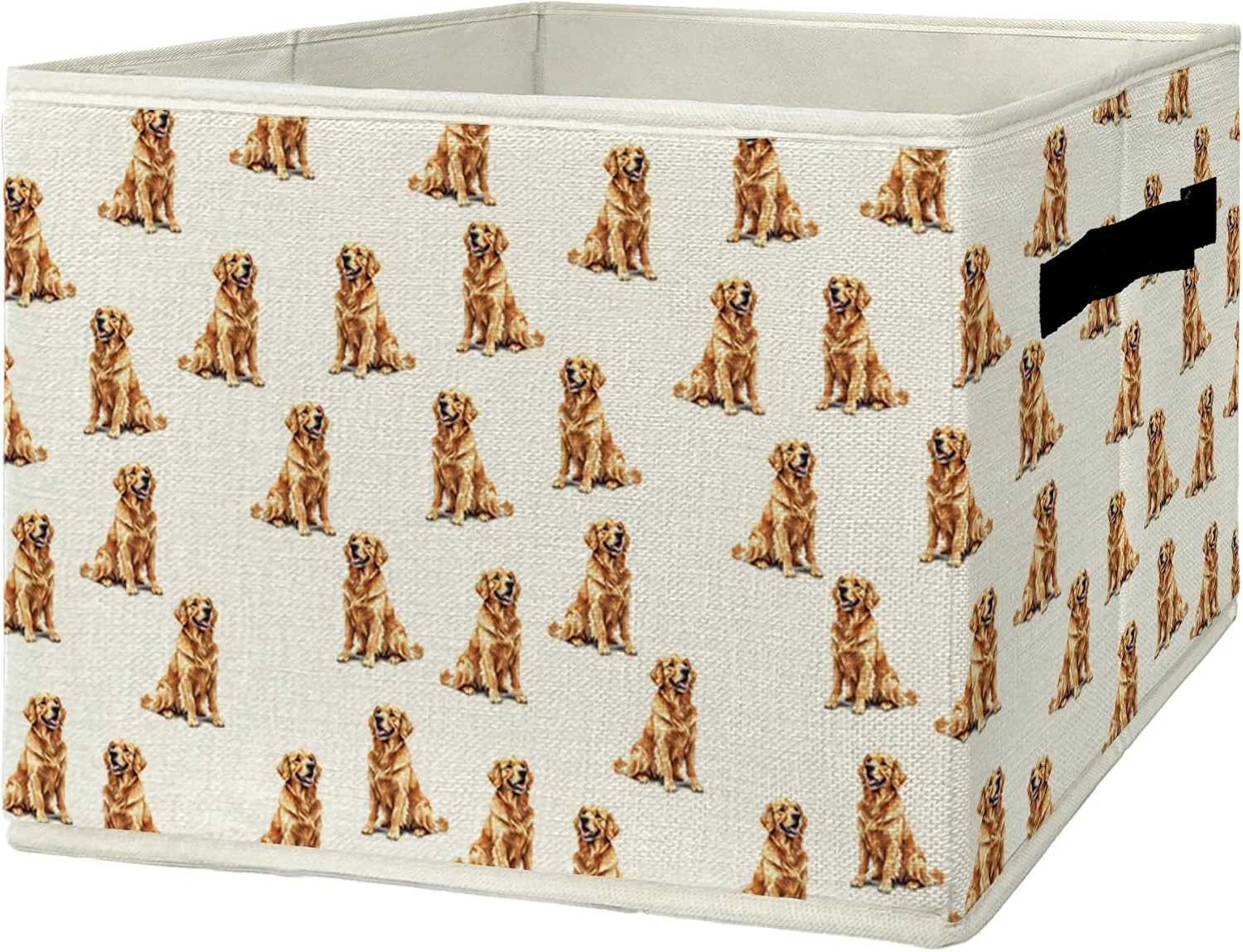 Caja organizadora plegable Golden Retriever con asas 14 x 11 x 10.2 pulgadas