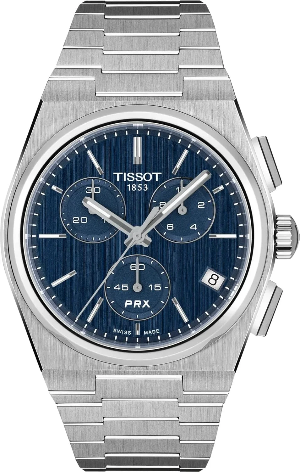 Tissot PRX Cronógrafo Suizo de Cuarzo 41 mm Esfera Azul para Hombre