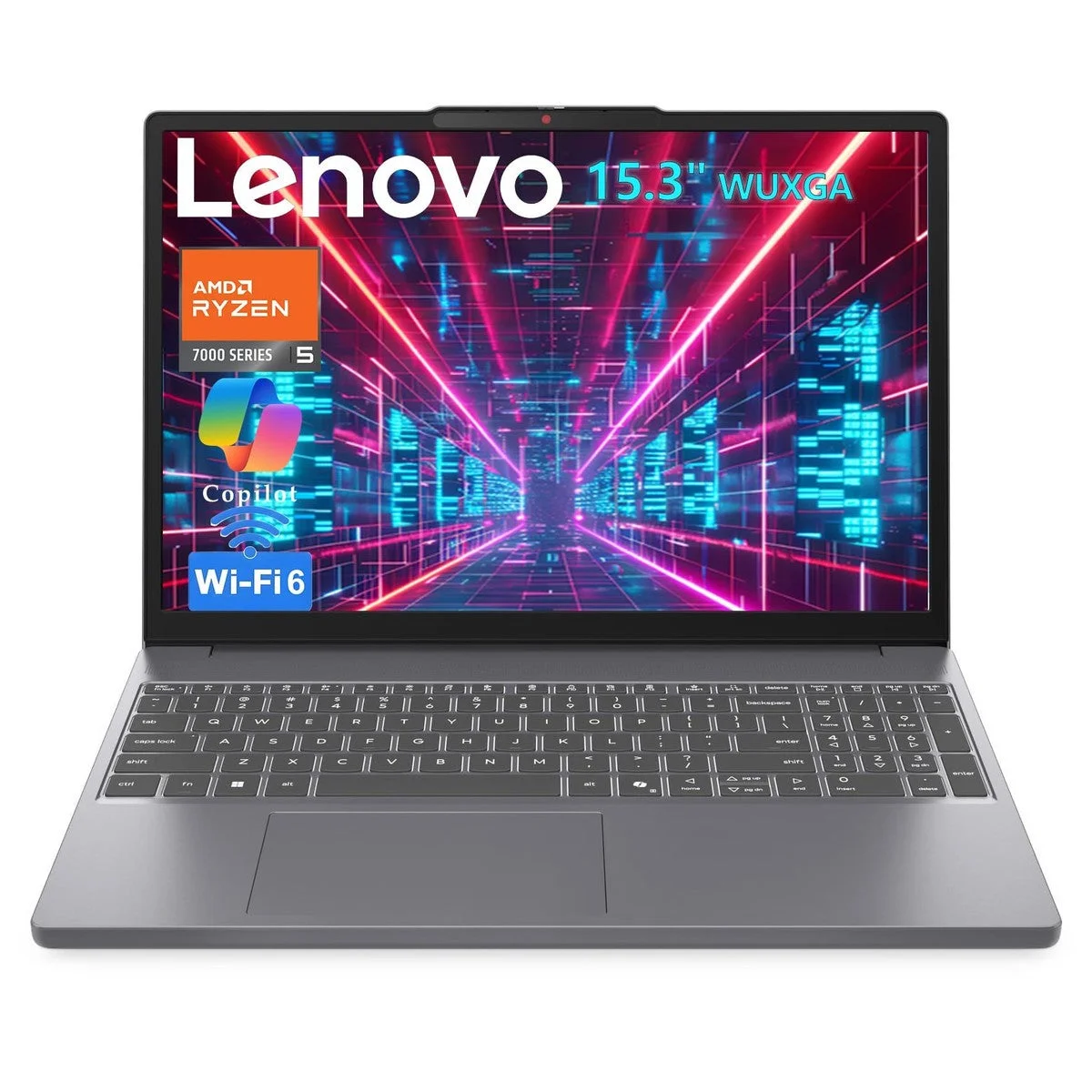 Laptop Lenovo IdeaPad AMD Ryzen 5 7535HS 16GB DDR5 512GB SSD 15.3 pulgadas