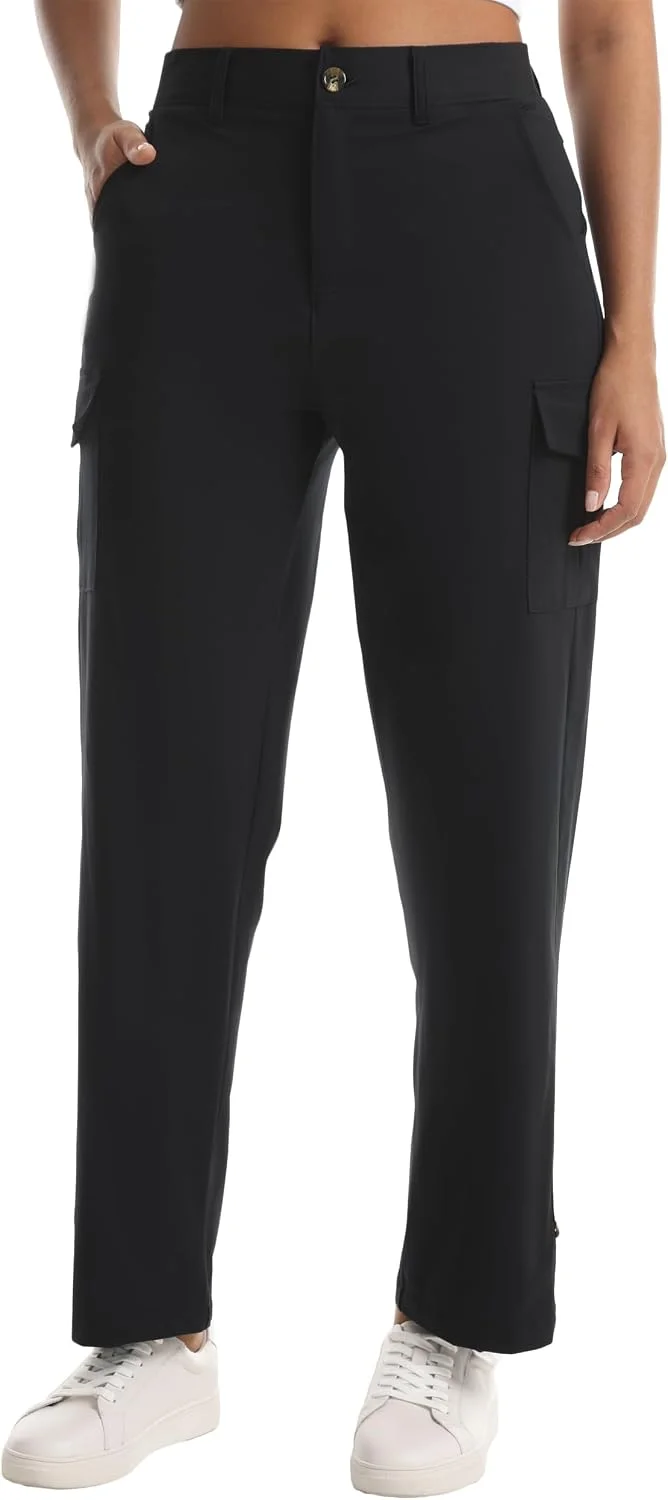 Pantalón cargo capri de senderismo para mujer Xingpaozhe negro oscuro