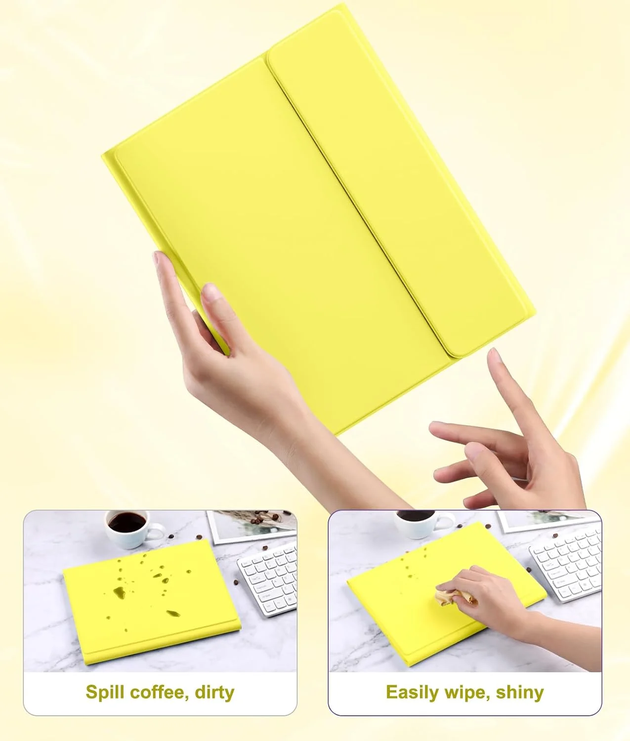 Funda con Teclado Harvopu para iPad 11" (A16) / iPad 10.ª Gen - Amarillo
