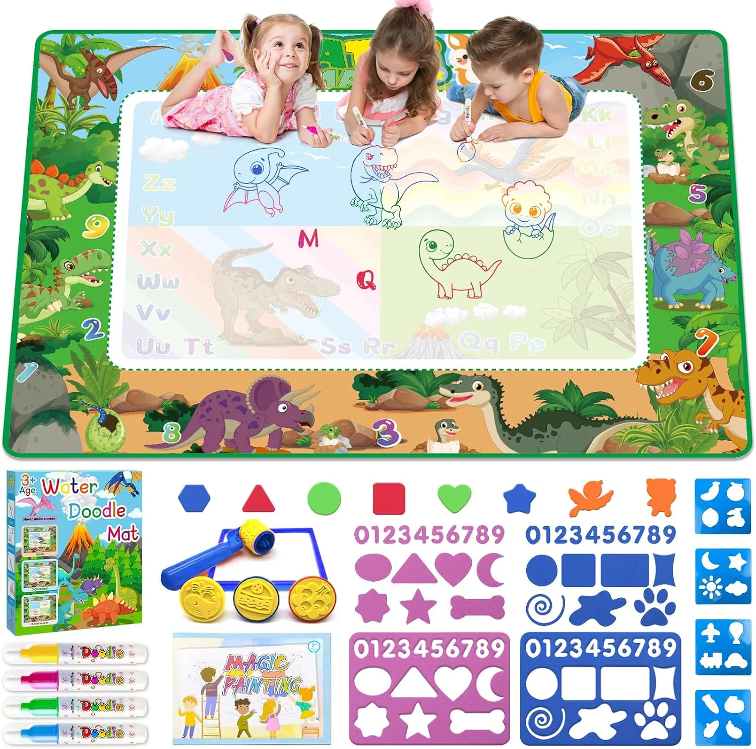 60 x 40 Inch Water Doodle Mat for Kids,Mess Free Coloring, Educational Toys