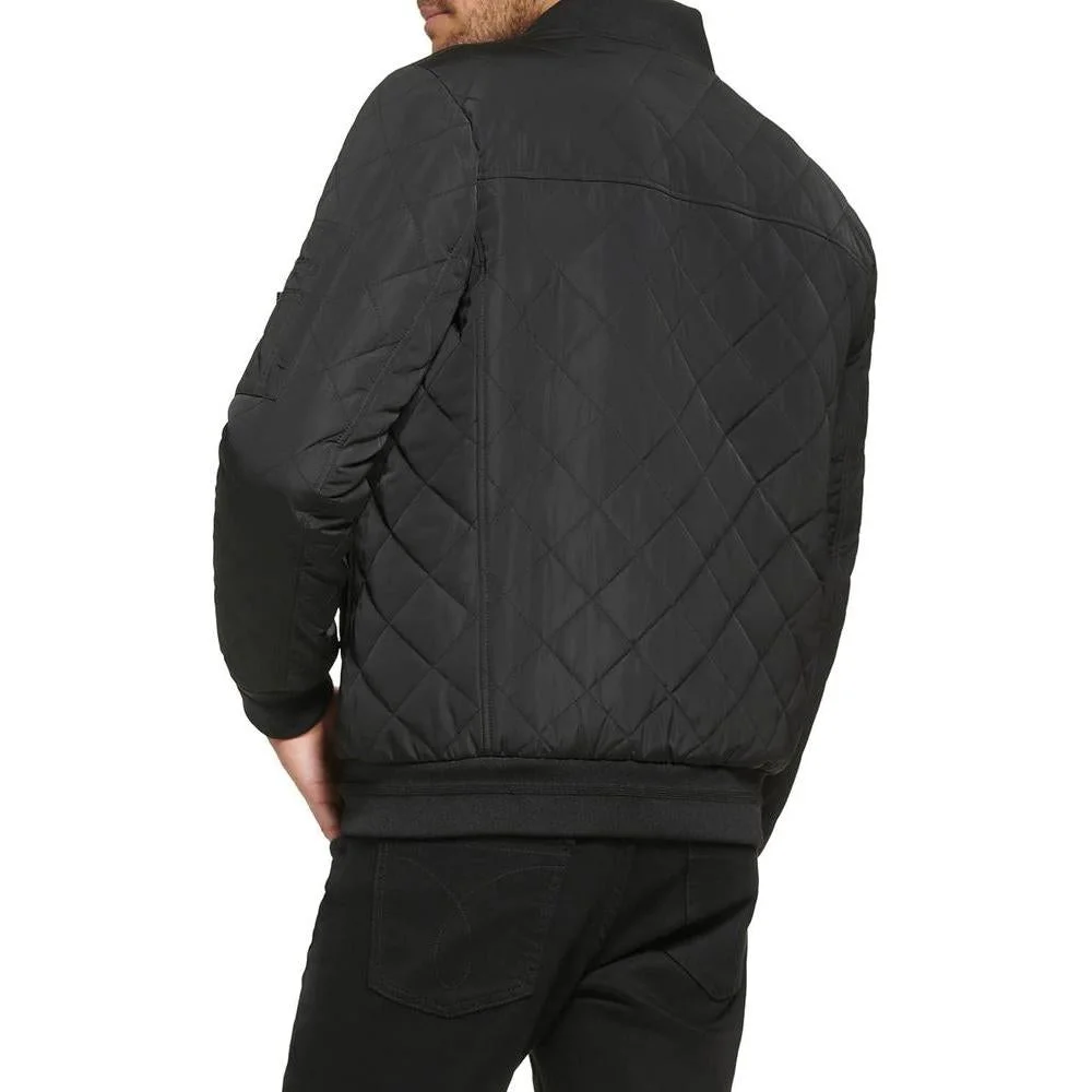 Chamarra de aviador Calvin Klein para hombre con detalle de cremallera acolchada, ideal para clima de transición