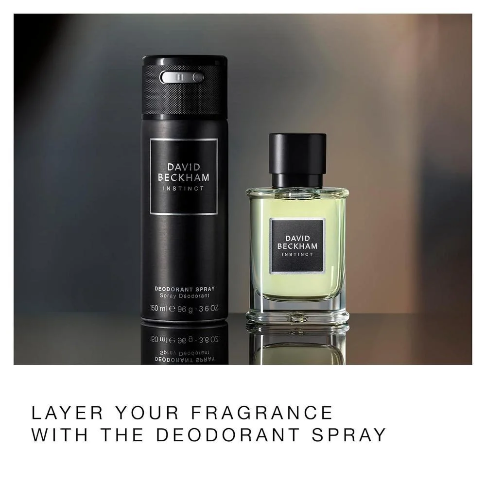Instinct by David Beckham para hombre, un eau de parfum que combina bergamota y cardamomo