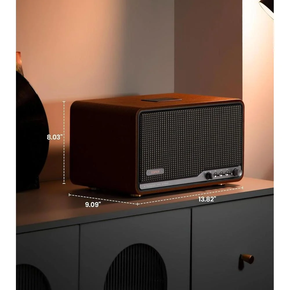 Edifier S300 Altavoz Hi-Fi de alta resolución para emparejamiento inalámbrico con entradas AirPlay 2 y diseño Retro