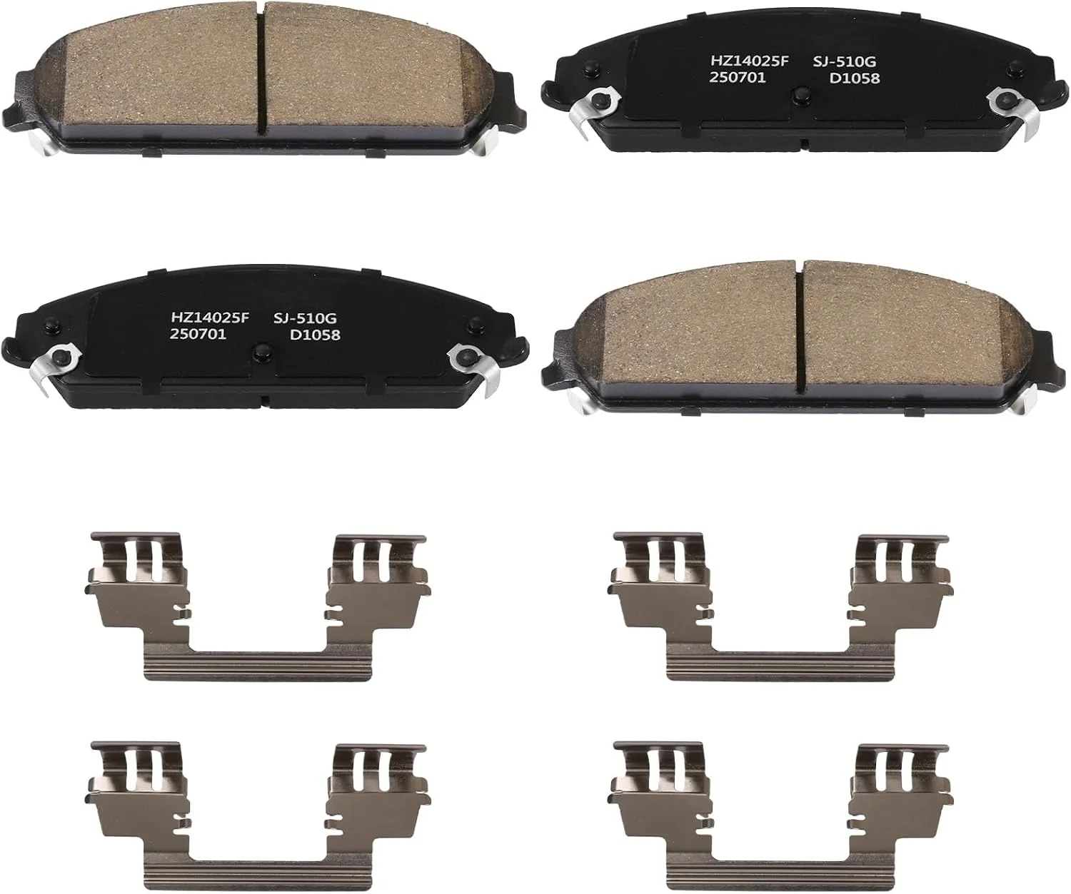 Pastillas de freno delantero cerámicas D1058 para Chrysler 300, Dodge Charger, Challenger y Magnum