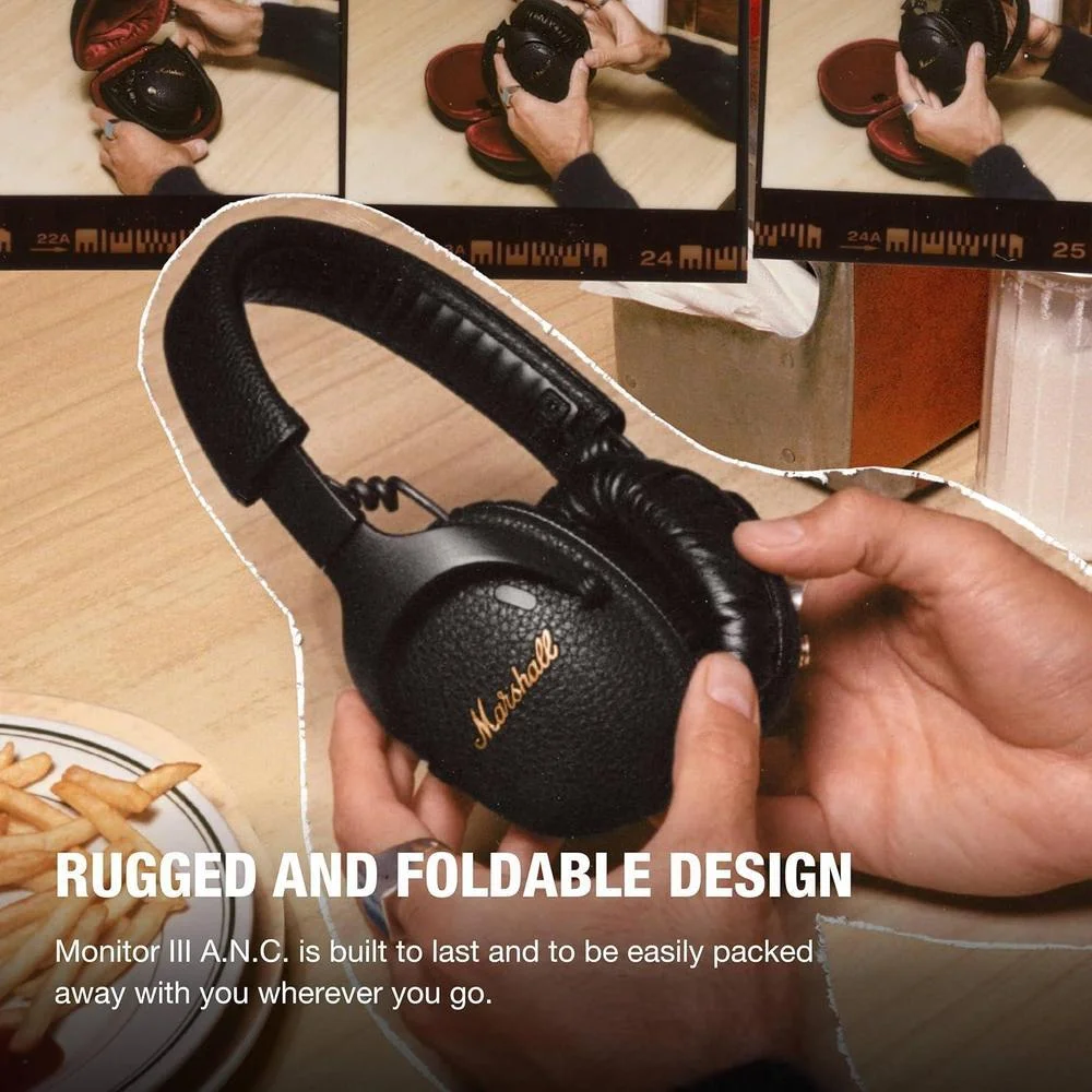 Marshall Monitor Iii A.n.c. Auriculares Bluetooth Con Cancelación Activa De Ruido Negro