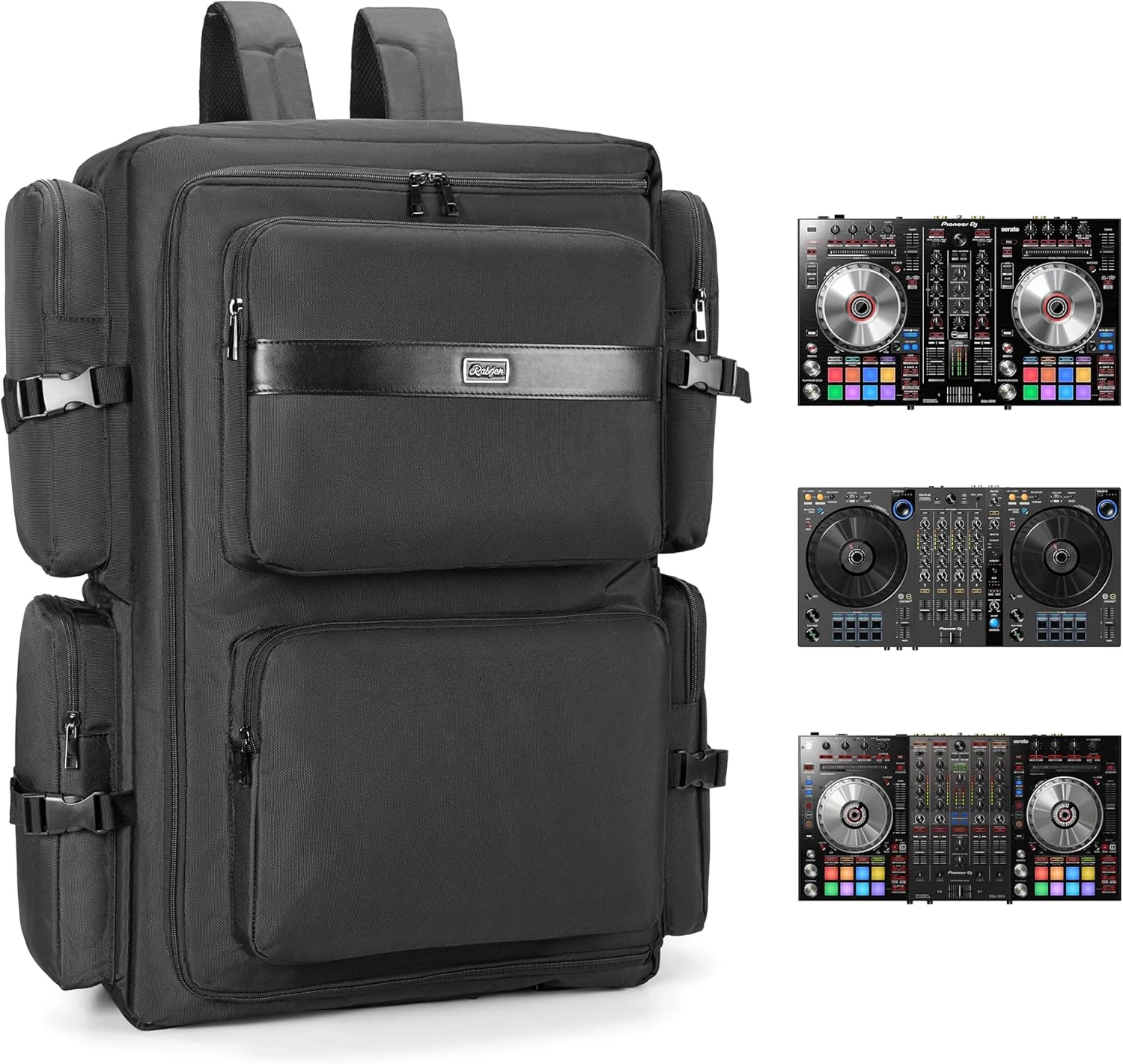 Mochila DJ Rabjen para mezcladores Pioneer DDJ-SR2, DDJ-FLX6-GT y RANE ONE