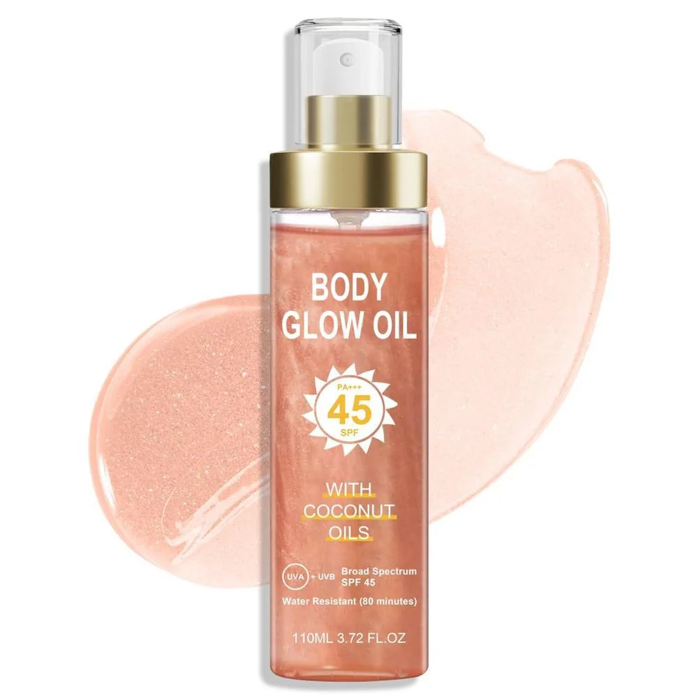 Body Glow Aceite Corporal SPF 45 Protector Solar con Brillo 110ml
