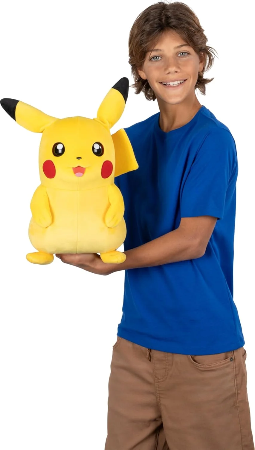 Pokémon Pikachu Puppetronic by RealFX - 16-Inch Interactive Plush with 120+ Animations of Movement, Lights, and Sounds