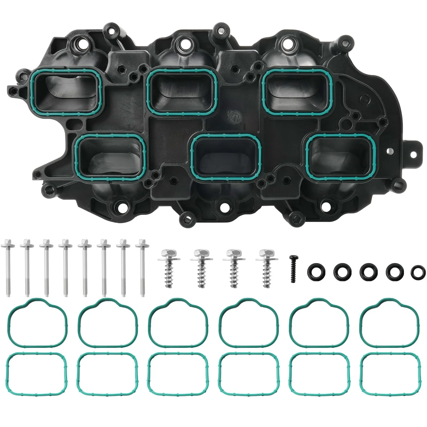 Lower Intake Manifold with Gasket for 2011-2021 Dodge Charger Challenger Durango Jeep Wrangler Grand Cherokee RAM 1500 ProMaster Chrysler 200 300 Town & Country 3.6L Pentastar V6 Replace 05184199AF