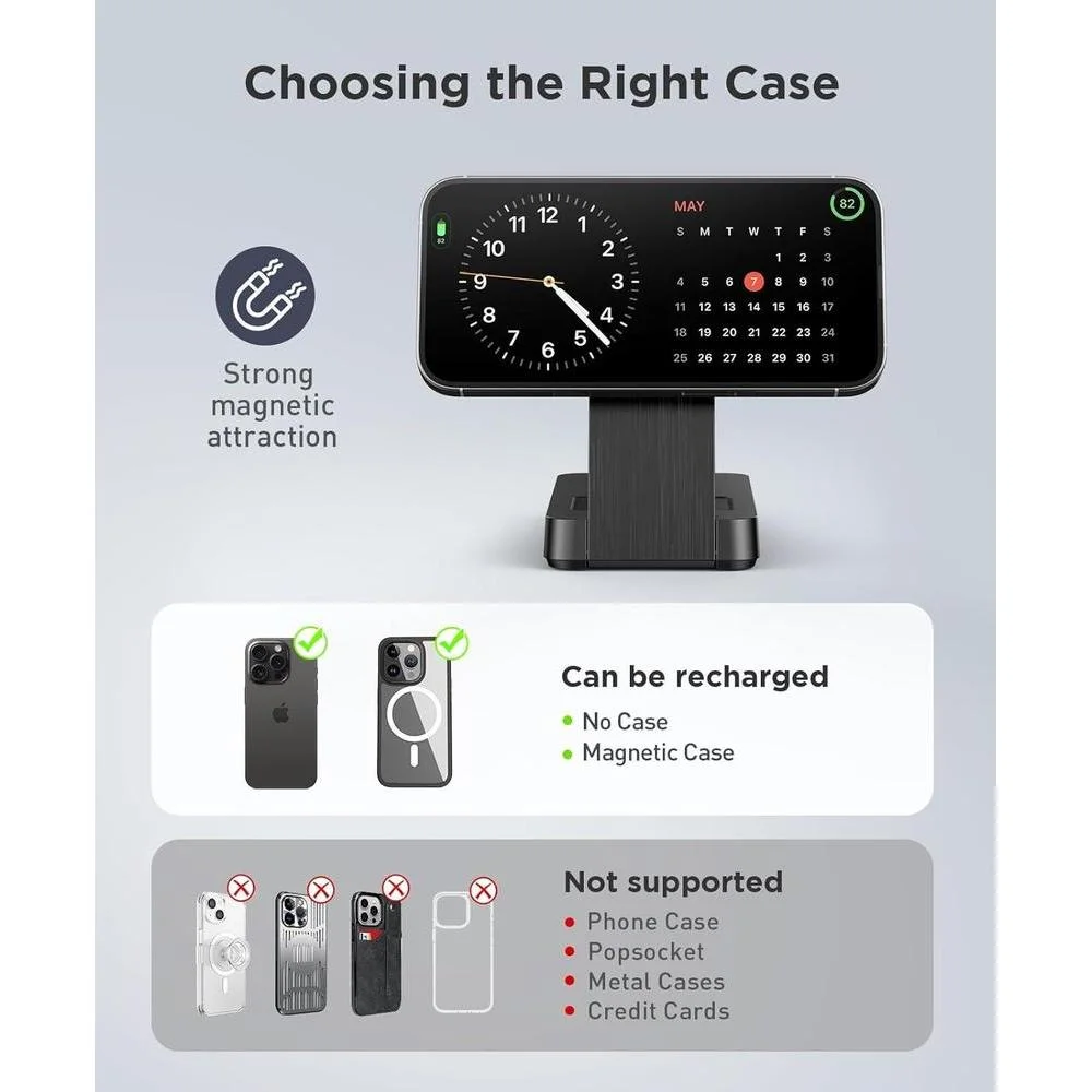 Estación de carga magnética 3 en 1 para iPhone, Apple Watch y AirPods, cargador portátil plegable para múltiples dispositivos Apple