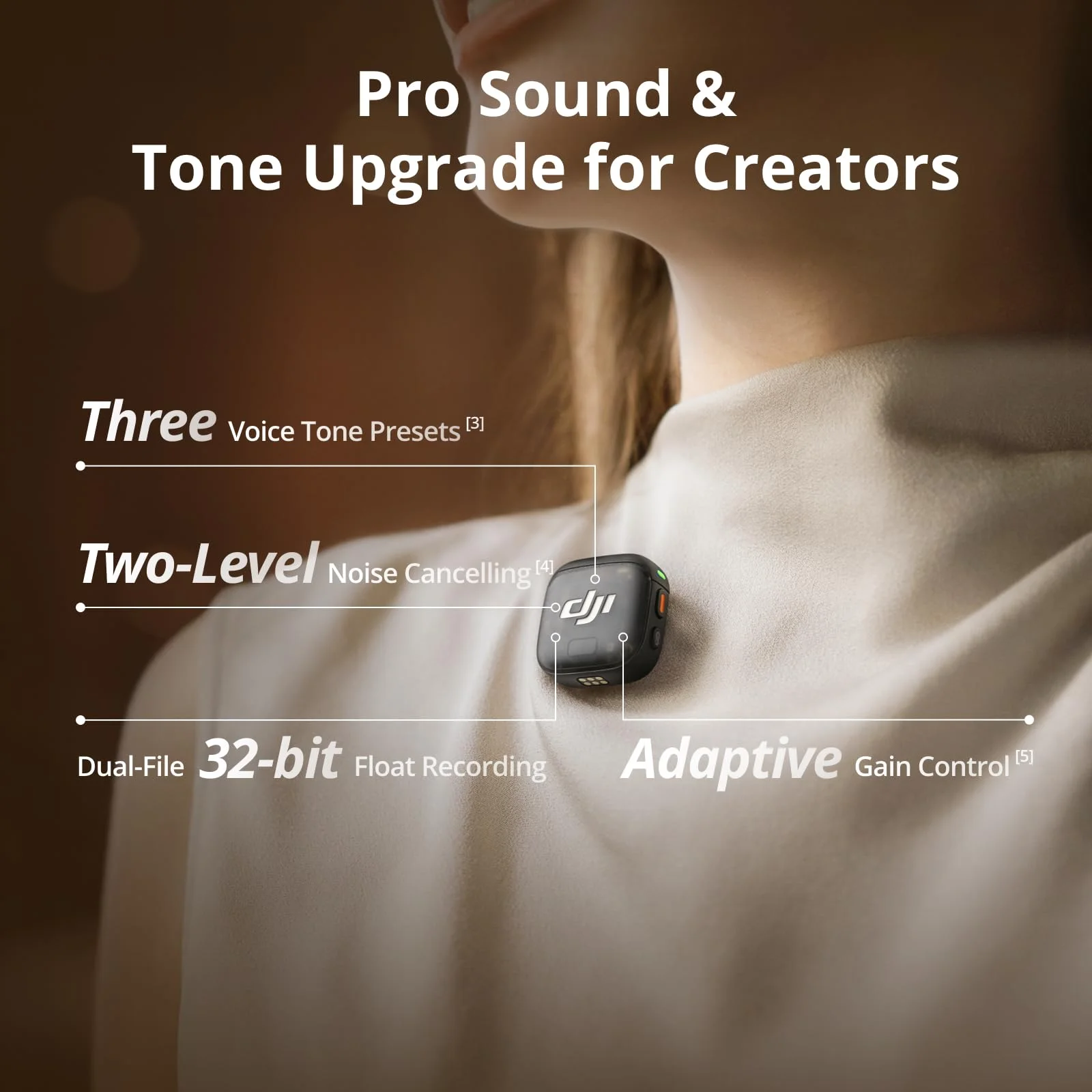 DJI Mic 3 (2 TX + 1 RX + Estuche de carga)