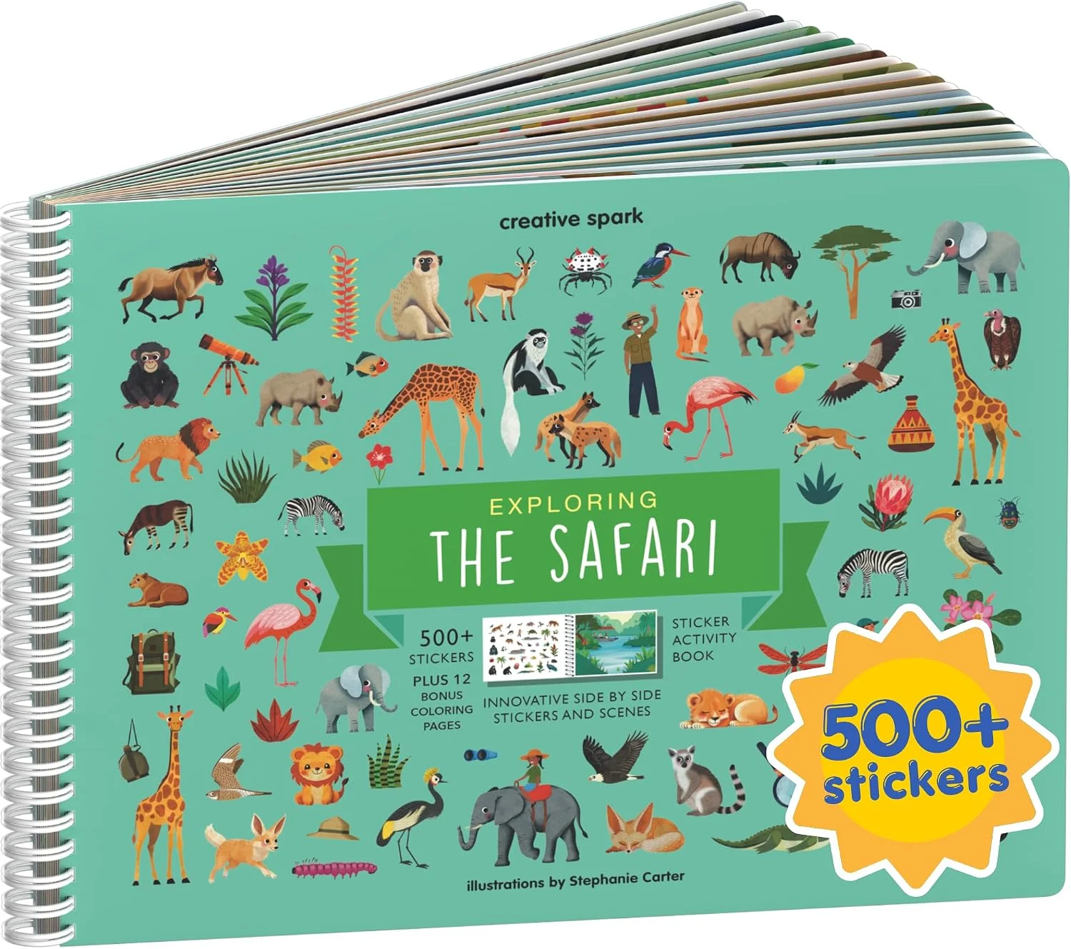 Libro de actividades Cupkin Safari Animals con stickers para colorear