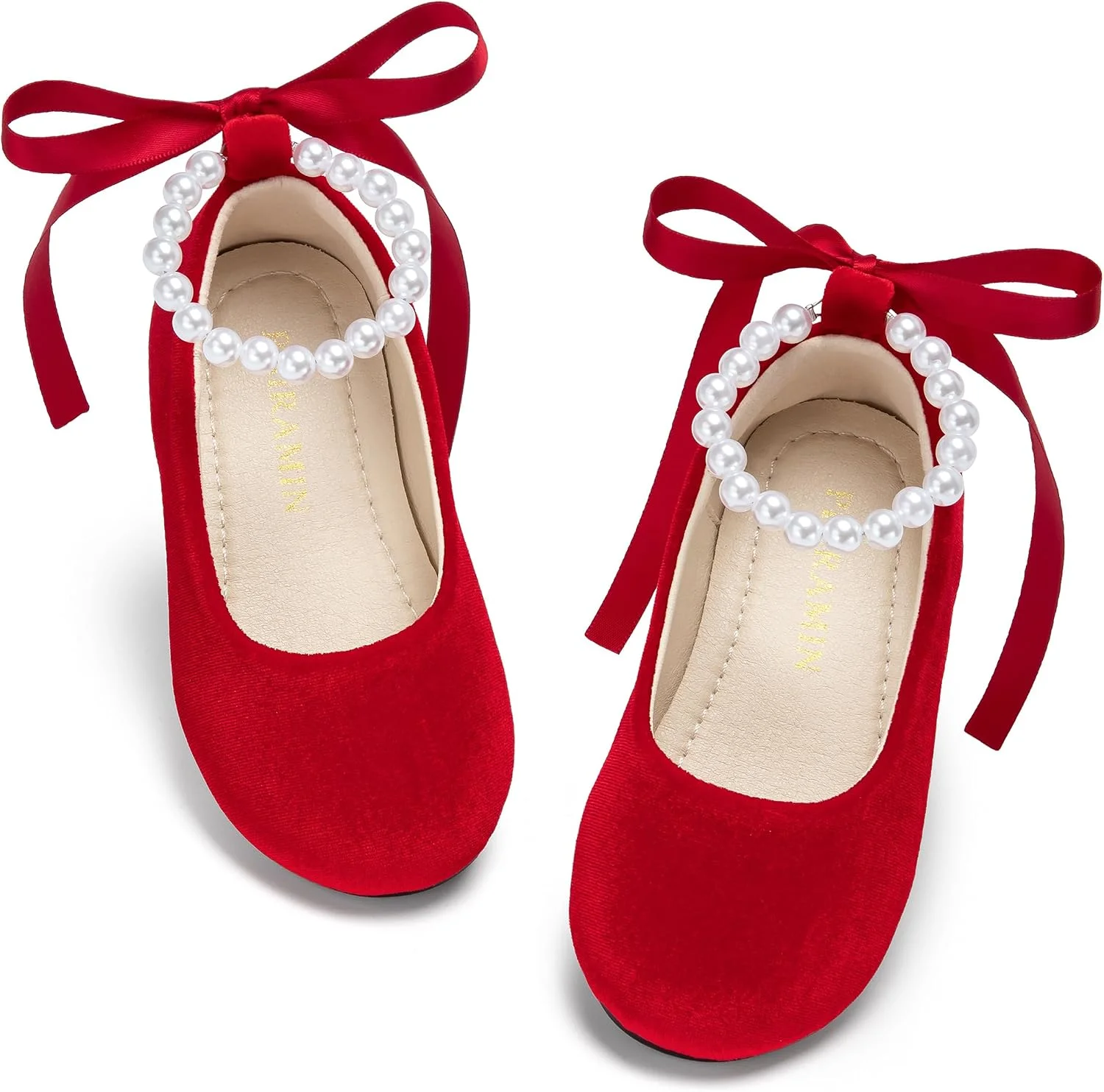 Zapatos Phiramin Niña Bailarina Perla con Correa para Fiesta