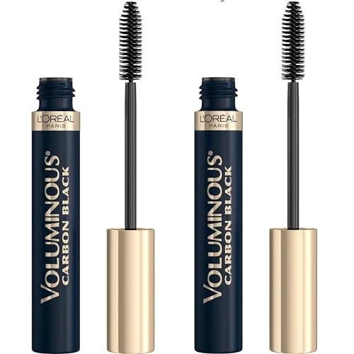 Máscara de Pestañas L'Oreal Paris Original Voluminous, Negro Carbón, 0.26 fl oz, Pack 2 unidades