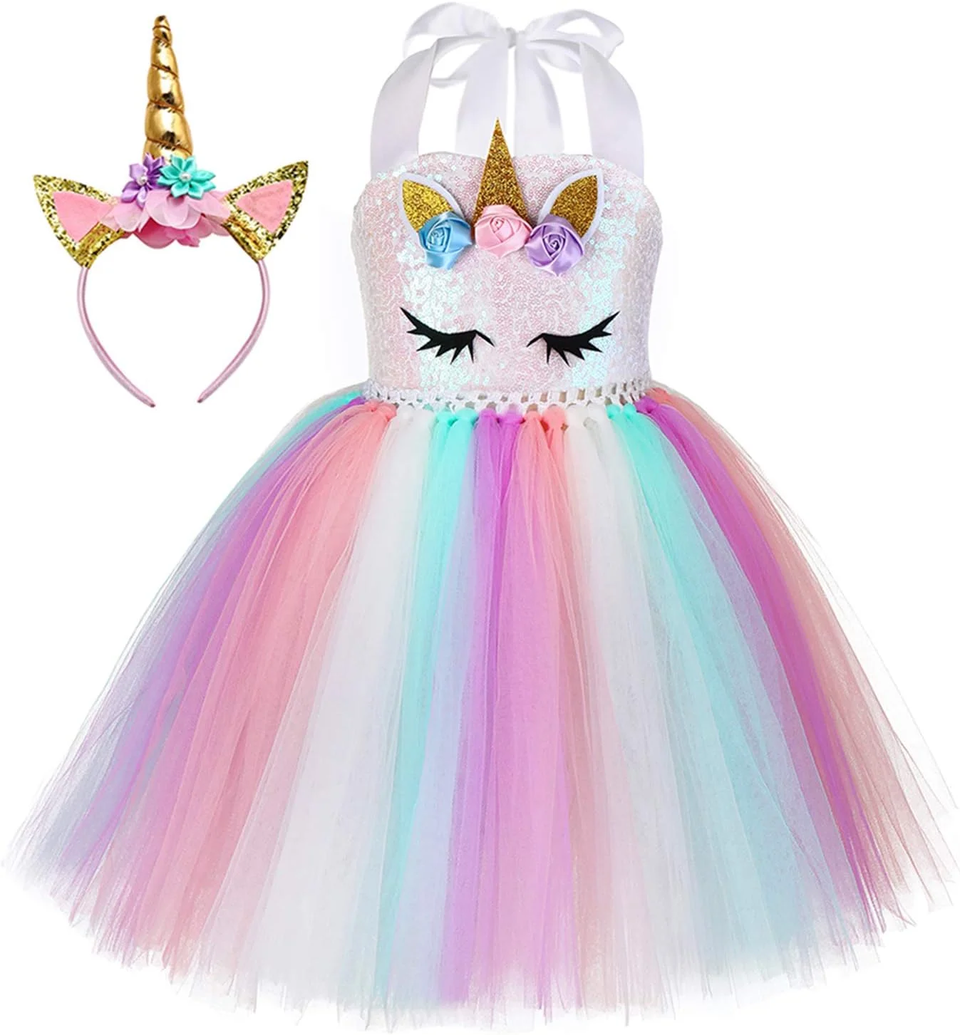Tutu Dreams Unicorn Dress for Girls Party Dress Up Clothes Gifts Fashion Summer Sundress Dresses Birthday Decorations