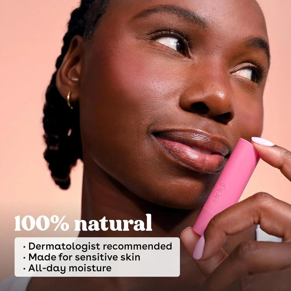 Eos Bálsamos Labiales 100% Naturales - Frambuesa, Maracuyá, Coco, Guayaba