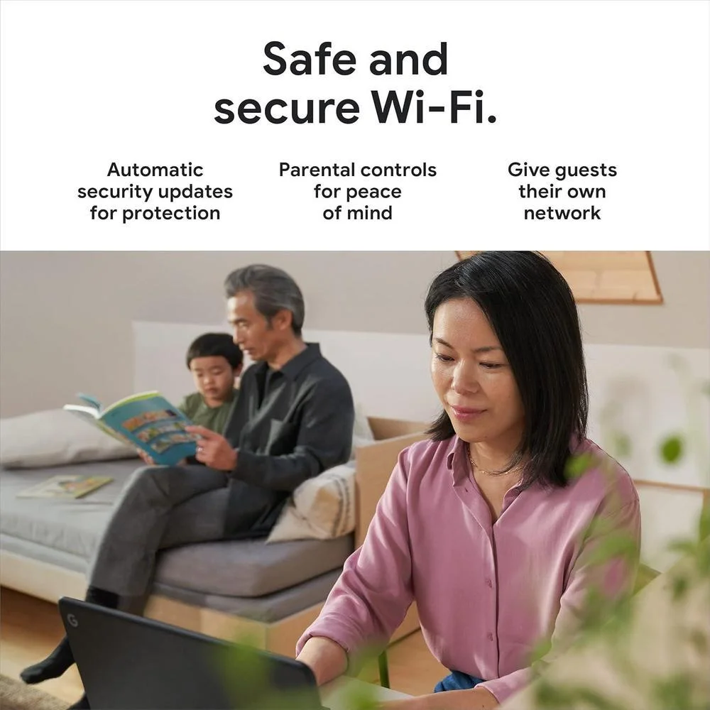 Google Nest WiFi Pro Wi-Fi 6E con velocidad rápida y cobertura total del hogar, router de malla color citronela