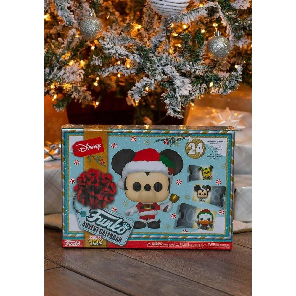Calendario de Adviento Disney con 24 mini figuras coleccionables de vinilo de Funko Pop! Sorpresas diarias de Mickey y amigos