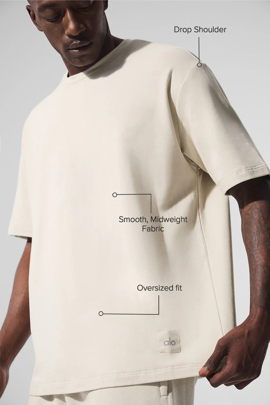 Alo Yoga Double Take Short Sleeve - Bone