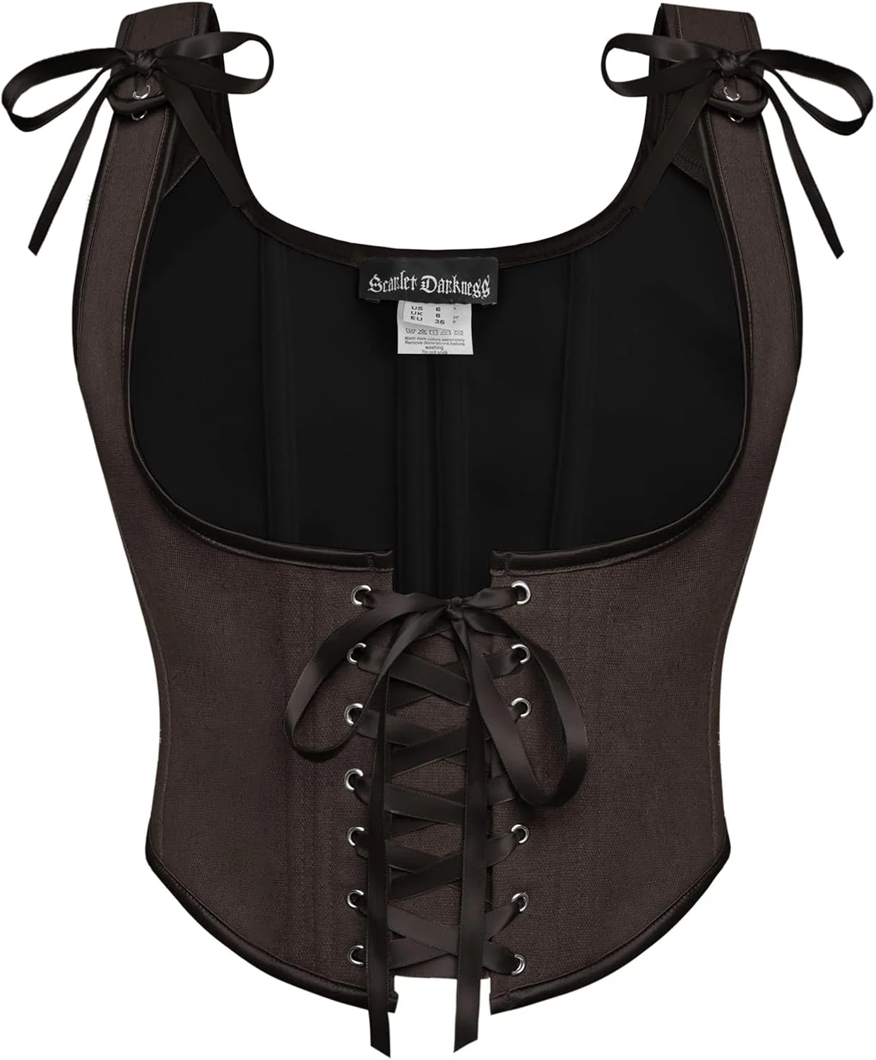 Scarlet Darkness Womens Boned Renaissance Fairy Pirate Underbust Corset Top