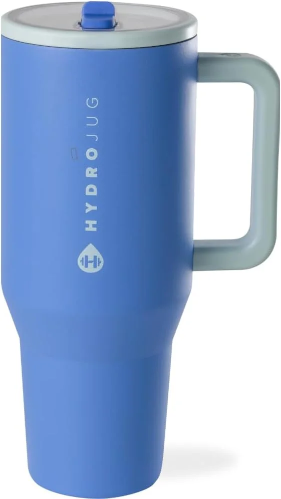 Vaso Tumbler Hydrojug Traveler 40oz con Aislamiento, Asa y Popote Riptide