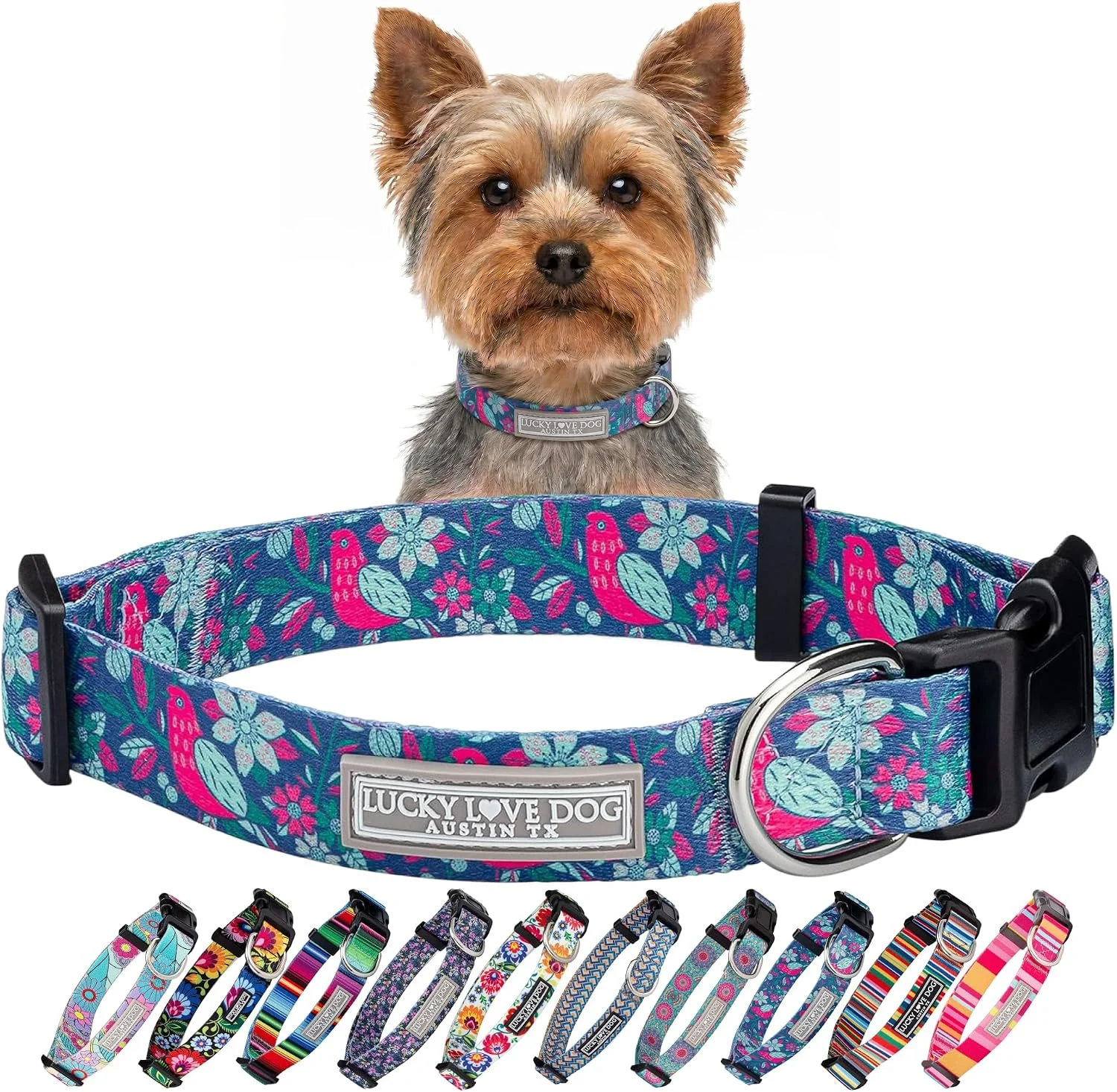 Collar Lucky Love Dog Carriebelle para cachorros y perros pequeños, talla XS