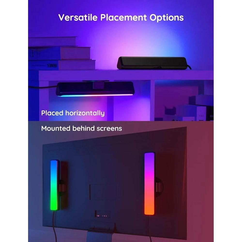 Barras LED inteligentes Govee con control por voz, compatibles con Alexa, para TV y PC con modos de escena y música