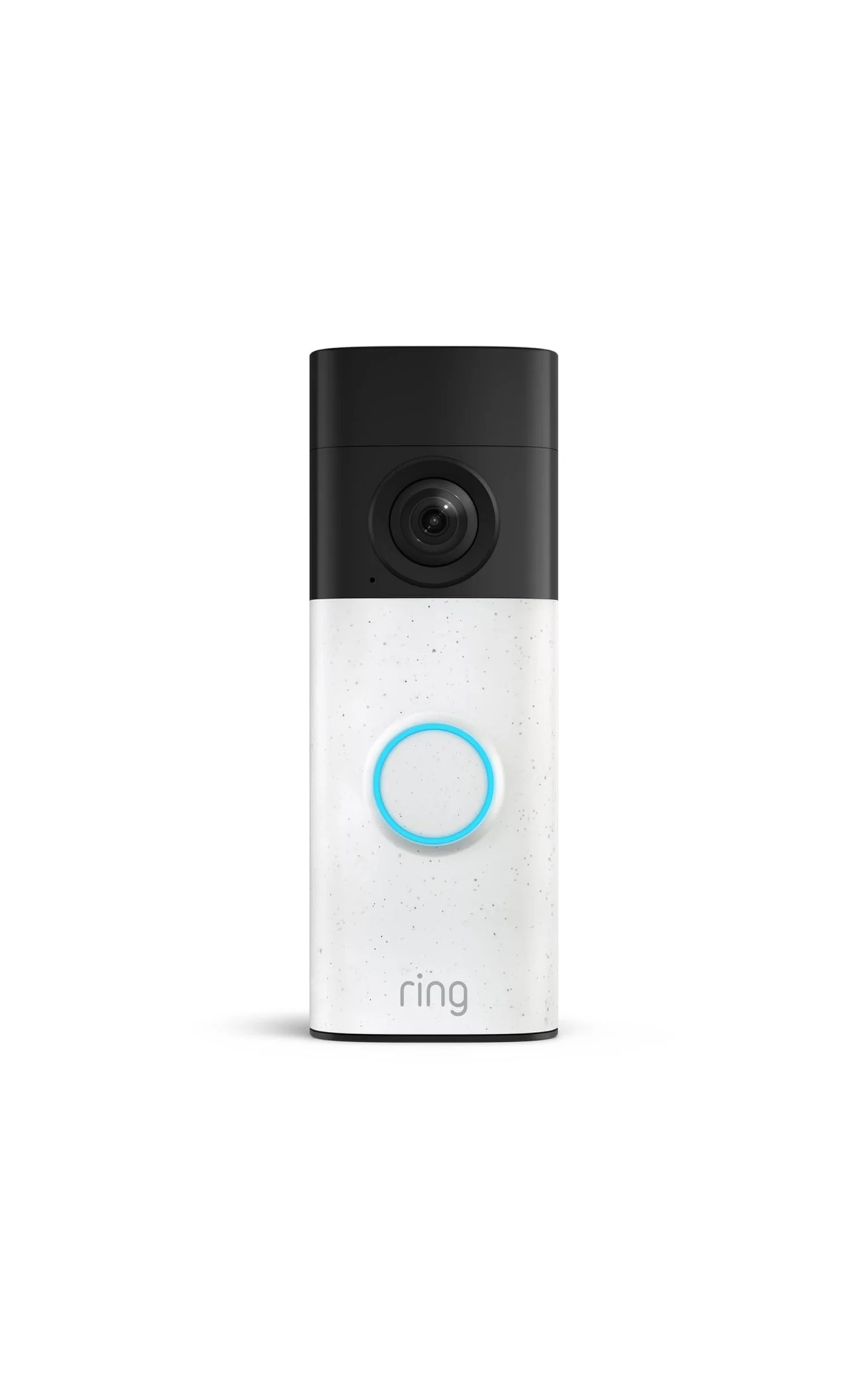 Ring Battery Doorbell 2K (newest model), Retinal 2K with wide-angle video, up to 6x Enhanced Zoom, Two-Way Talk, and Built-In Battery, Speckled White