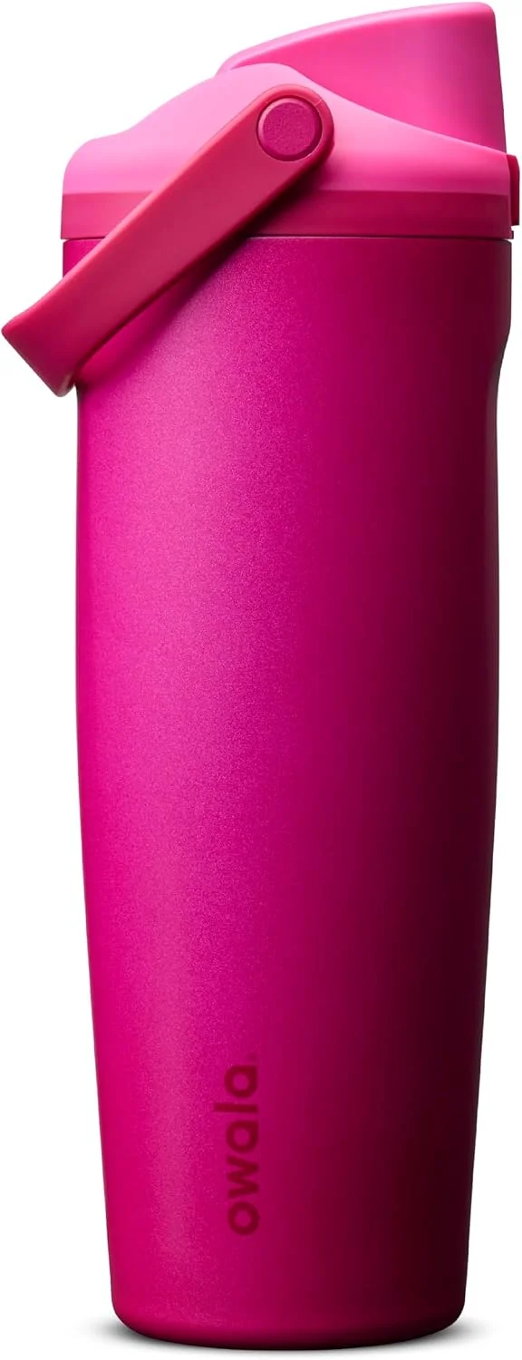 Botella de agua Owala FreeSip Sway acero inoxidable 30 oz Read My Lips