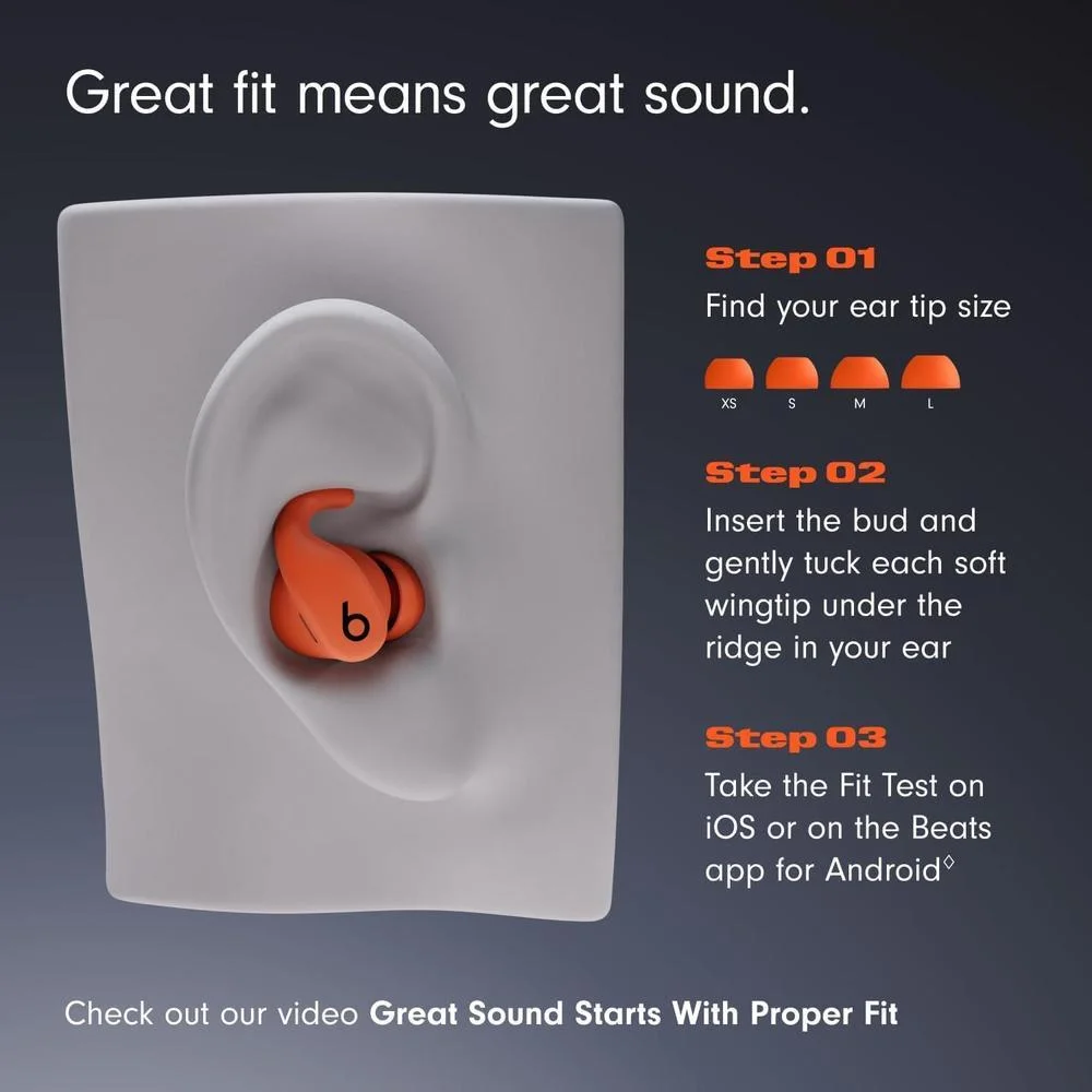 Beats PowerBeats Fit auriculares inalámbricos con cancelación de ruido y ajuste seguro compatibles con Apple y Android