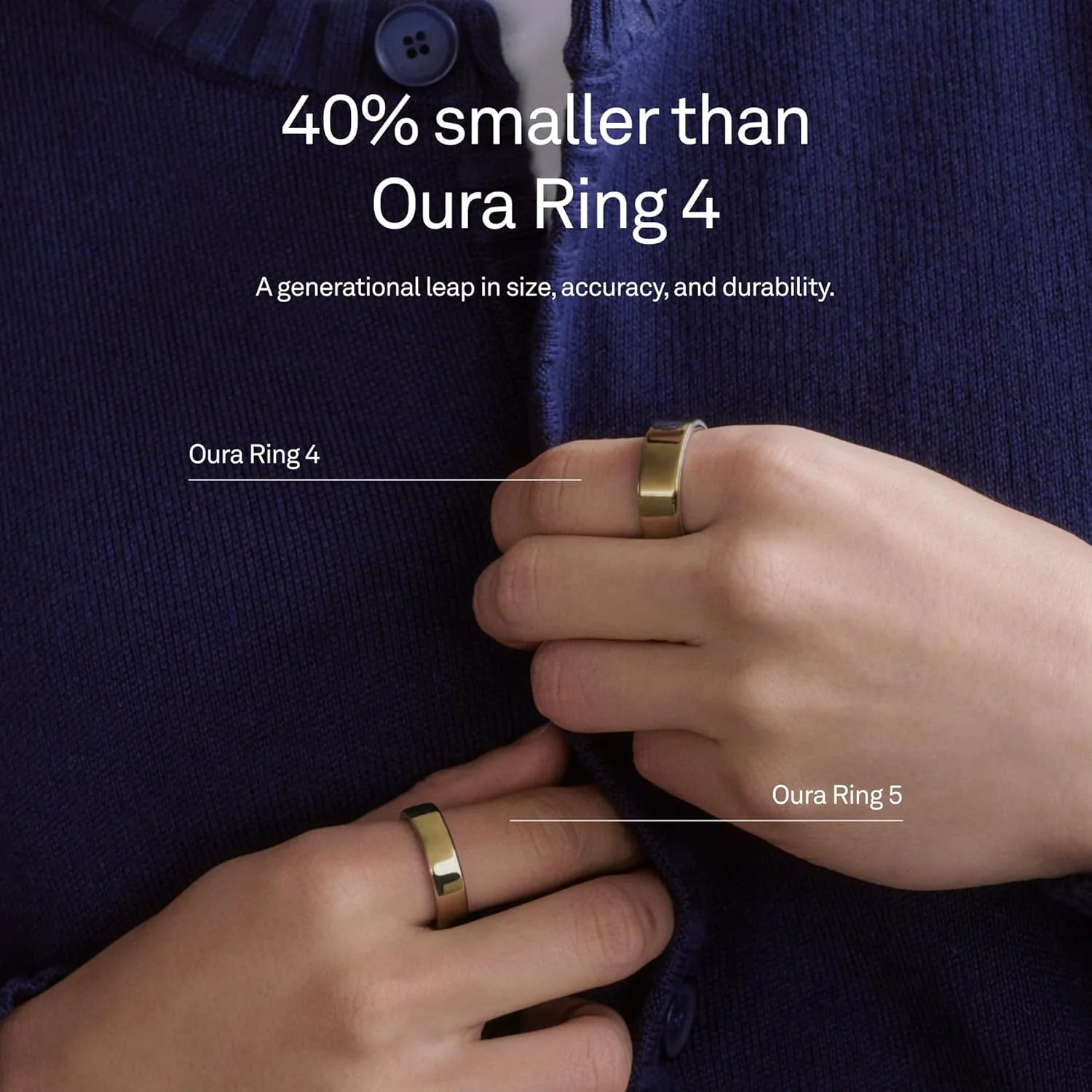 Oura Ring 5 - Anillo Inteligente de Salud y Sueño - Plata