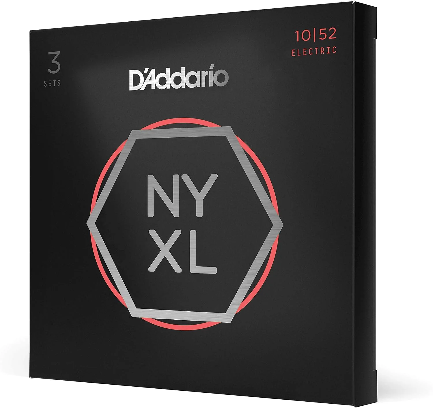 Cuerdas para guitarra eléctrica D'Addario NYXL 10-52, 3 juegos