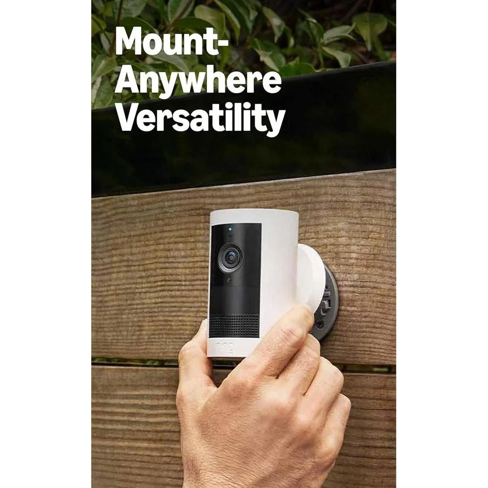 Camara de Seguridad Ring Outdoor Plus con video 2K gran angular, visión nocturna a color y compatibilidad Alexa
