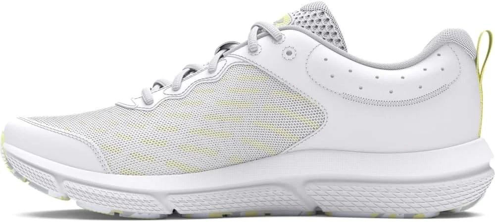 Under Armour Women's Charged Assert 10, (110) White/White/Sonic Yellow, 10.5, US