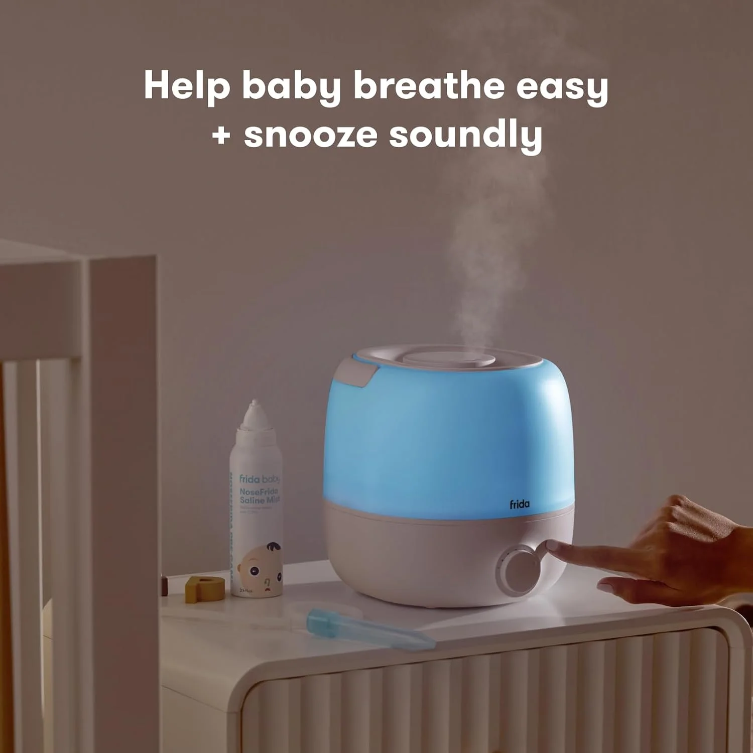 Frida Baby Humidificador 3 en 1 de Vapor Frío y Difusor para Habitaciones Grandes