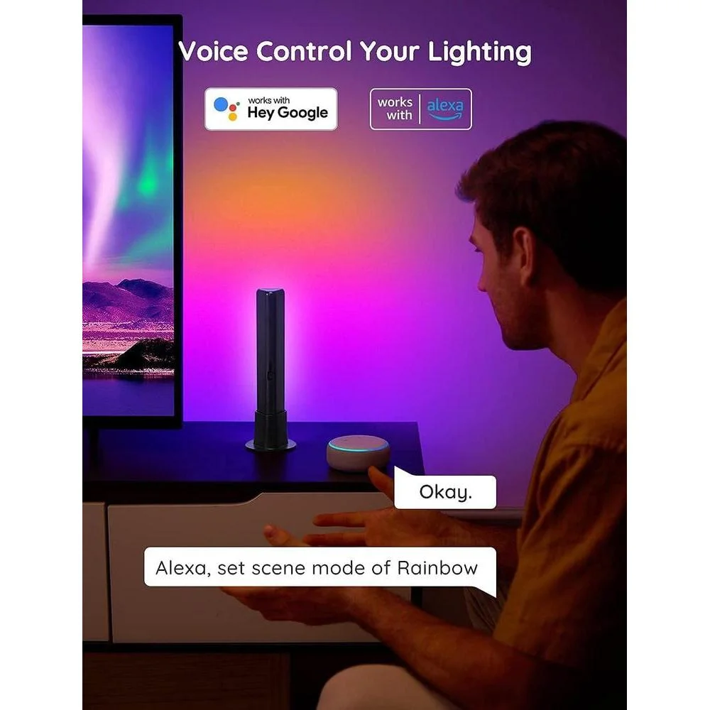 Barras LED inteligentes Govee con control por voz, compatibles con Alexa, para TV y PC con modos de escena y música