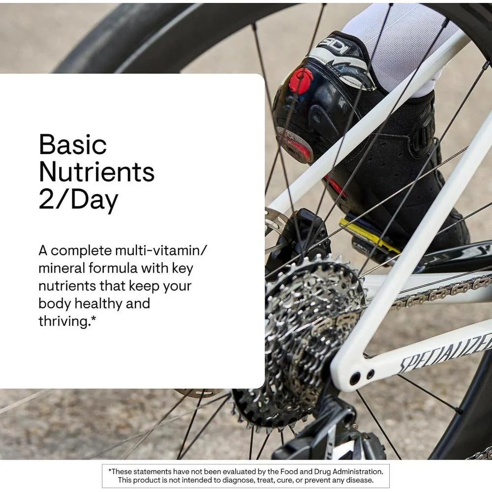 THORNE Nutrientes Básicos Multivitamínico diario sin gluten, lácteos y soja, 60 cápsulas, biodisponibilidad óptima